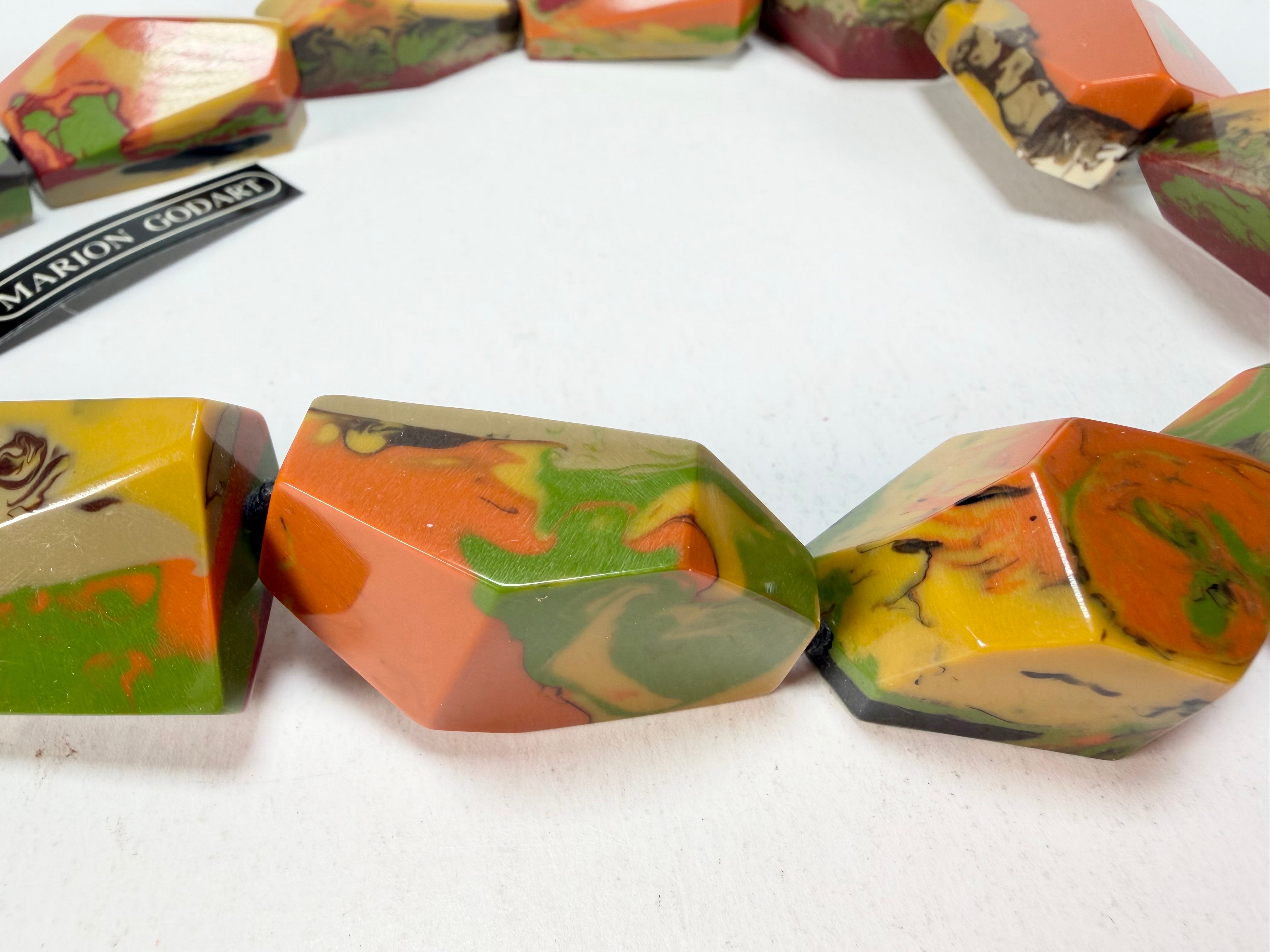 Marion Godart - Fragmental "Bord Dentelé" Camoflauge Mix Resin Necklace