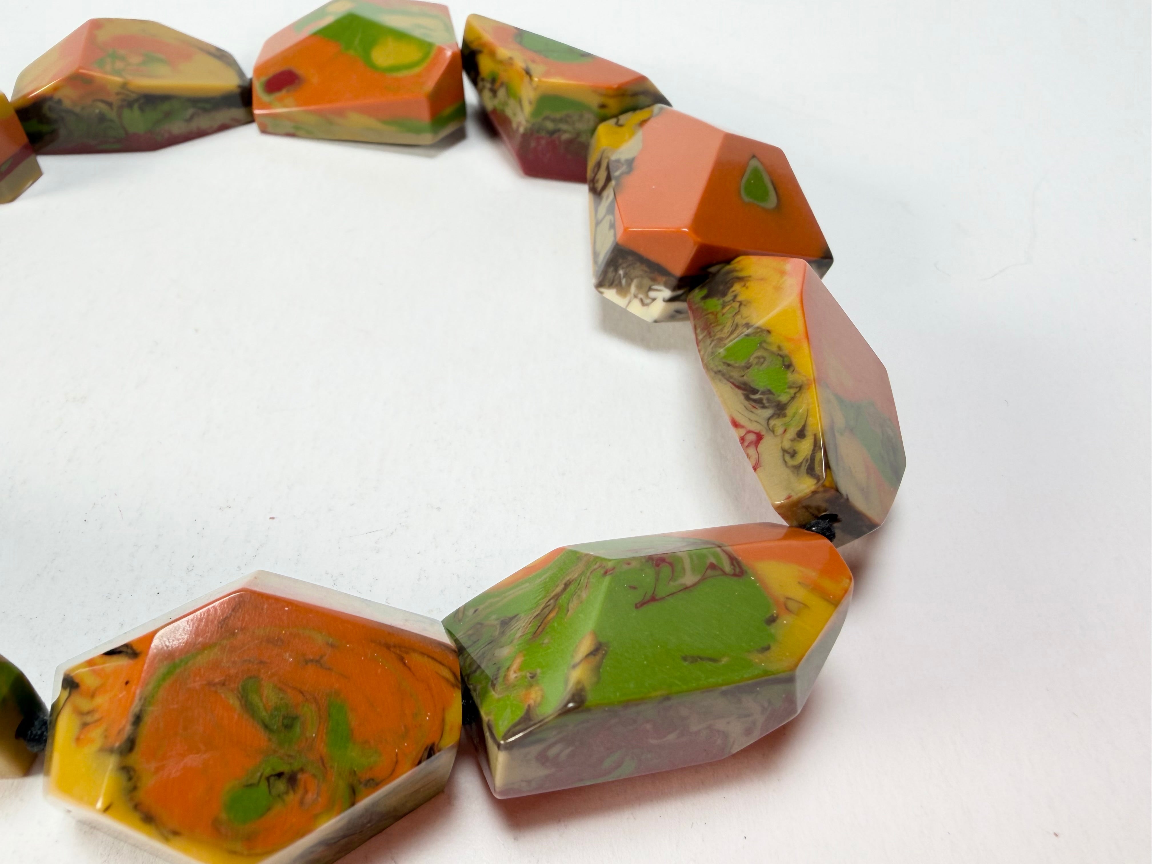 Marion Godart - Fragmental "Bord Dentelé" Camoflauge Mix Resin Necklace