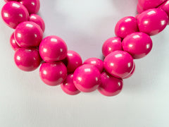 Marion Godart - Grapes "Poignée" Hot Pink Large Cluster Resin Necklace
