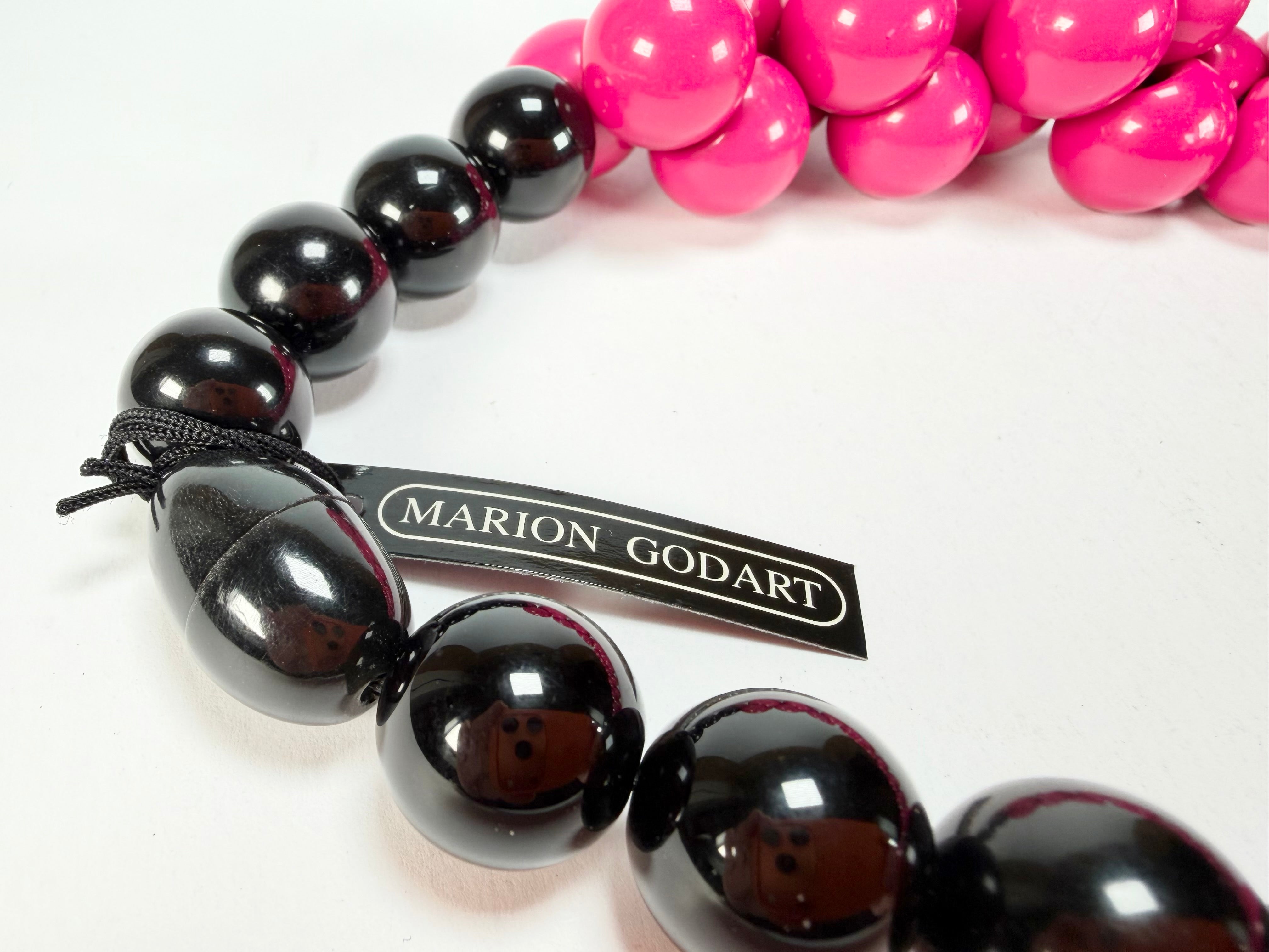 Marion Godart - Grapes "Poignée" Hot Pink Large Cluster Resin Necklace