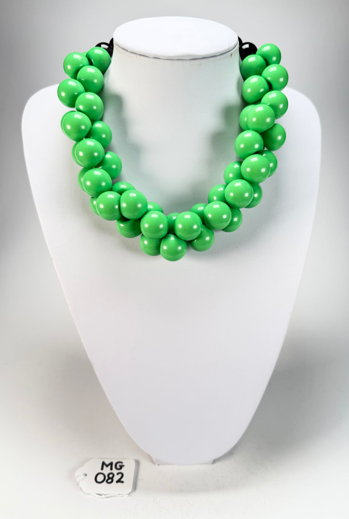 Marion Godart - Grapes "Poignée" Bright Green Large Cluster Resin Necklace