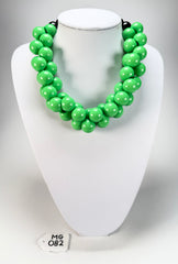 Marion Godart - Grapes "Poignée" Bright Green Large Cluster Resin Necklace