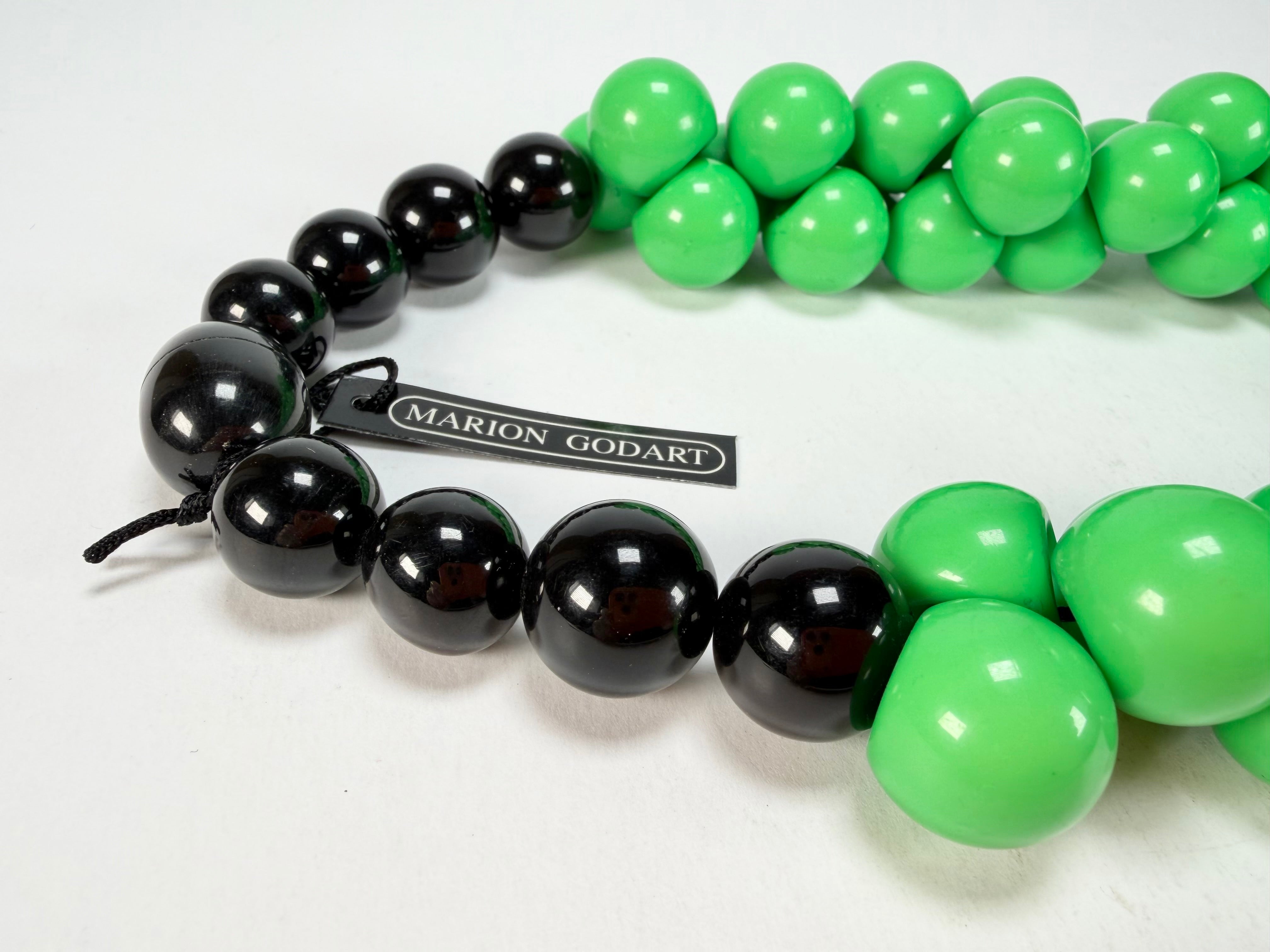 Marion Godart - Grapes "Poignée" Bright Green Large Cluster Resin Necklace