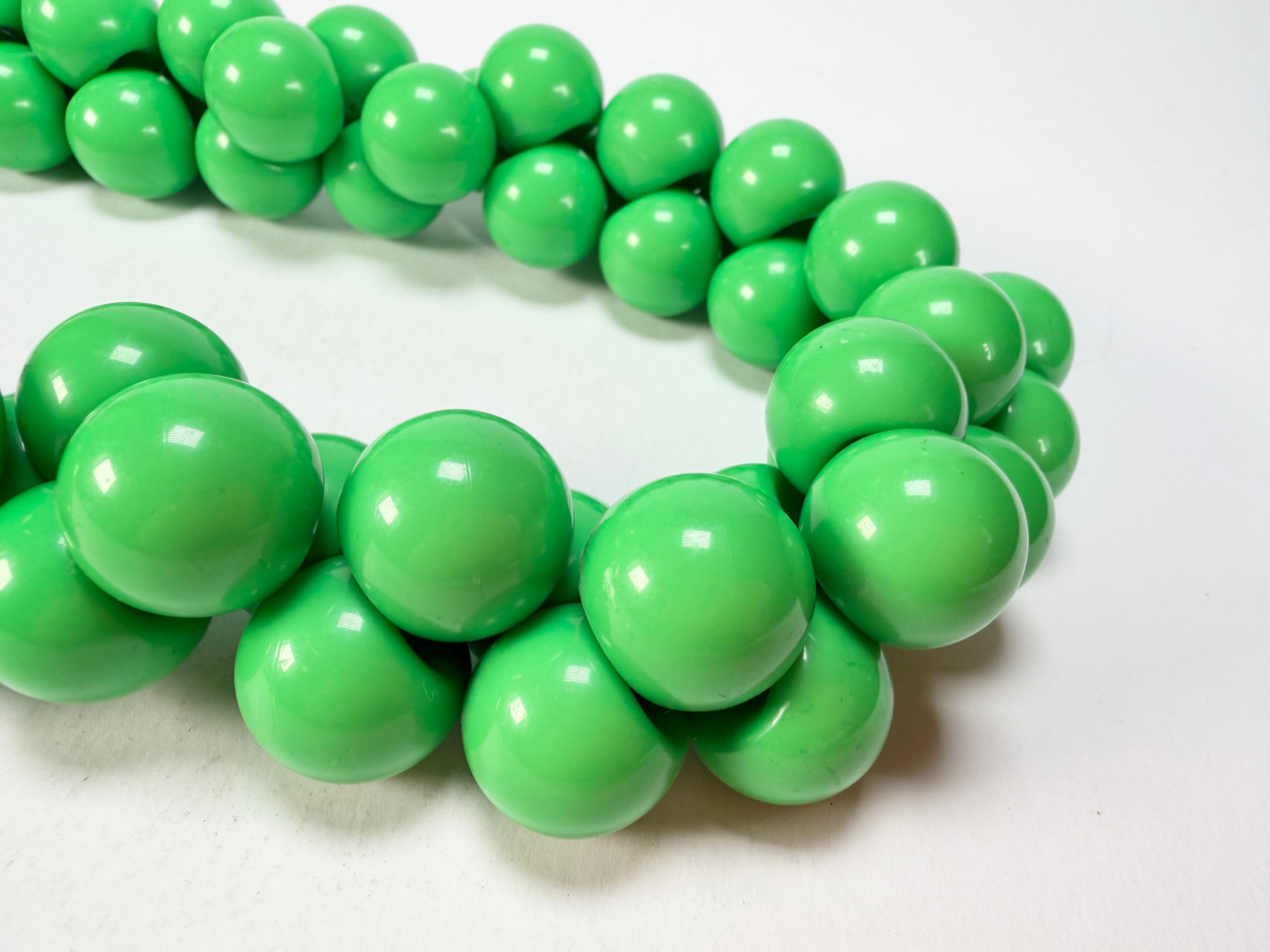 Marion Godart - Grapes "Poignée" Bright Green Large Cluster Resin Necklace
