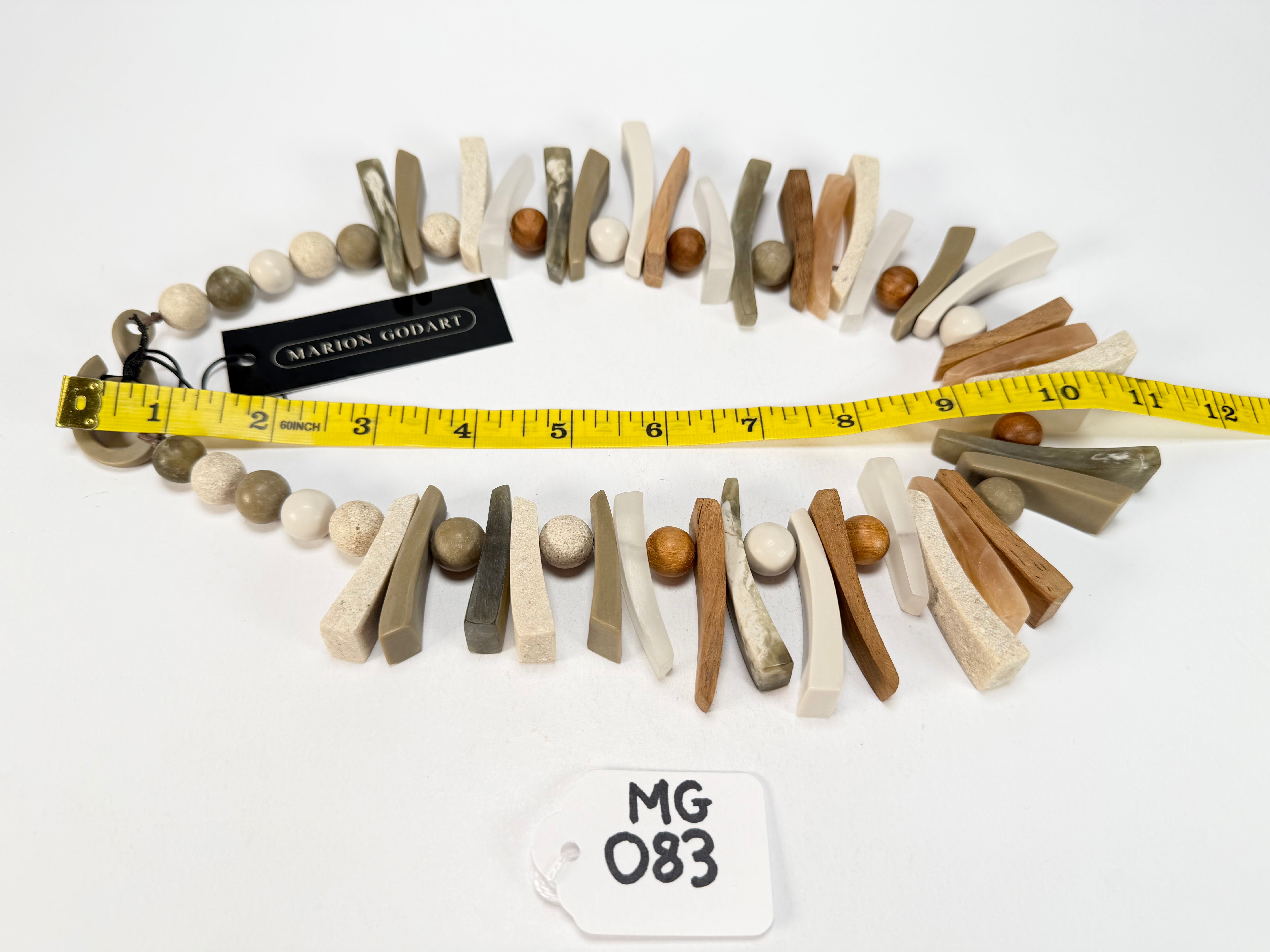 Marion Godart - Natural "Bois Flotté" Earth Tones Resin Necklace