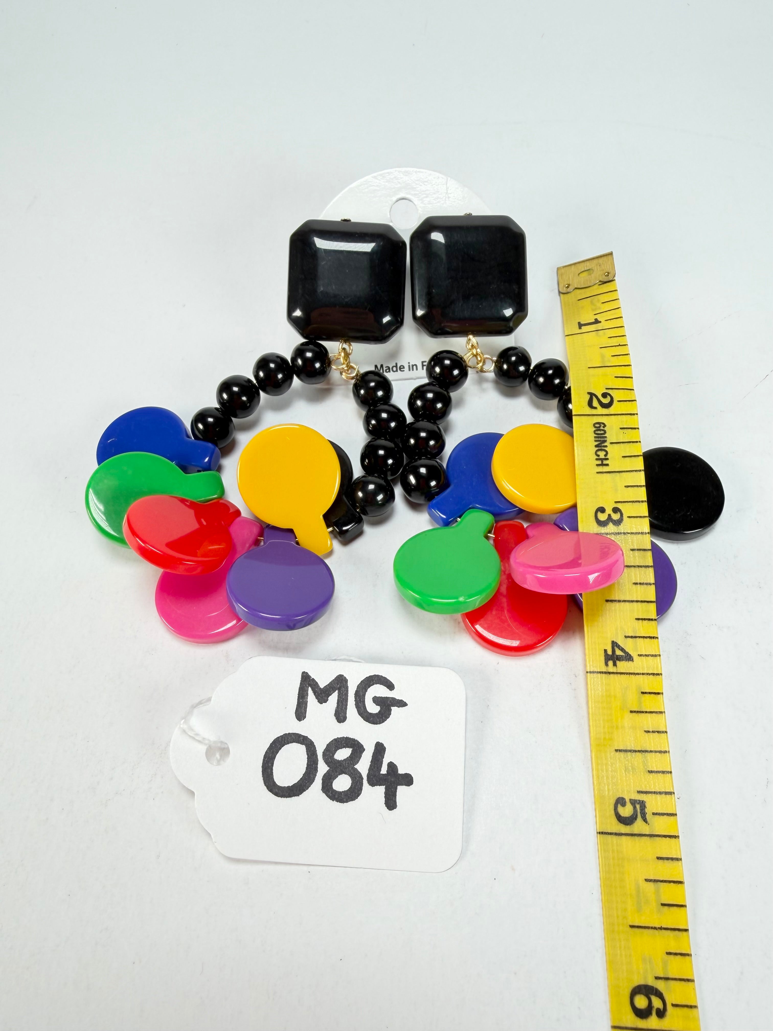 Marion Godart - BSX "Boutons" Multi-Colour Mix Resin Clip On Earrings