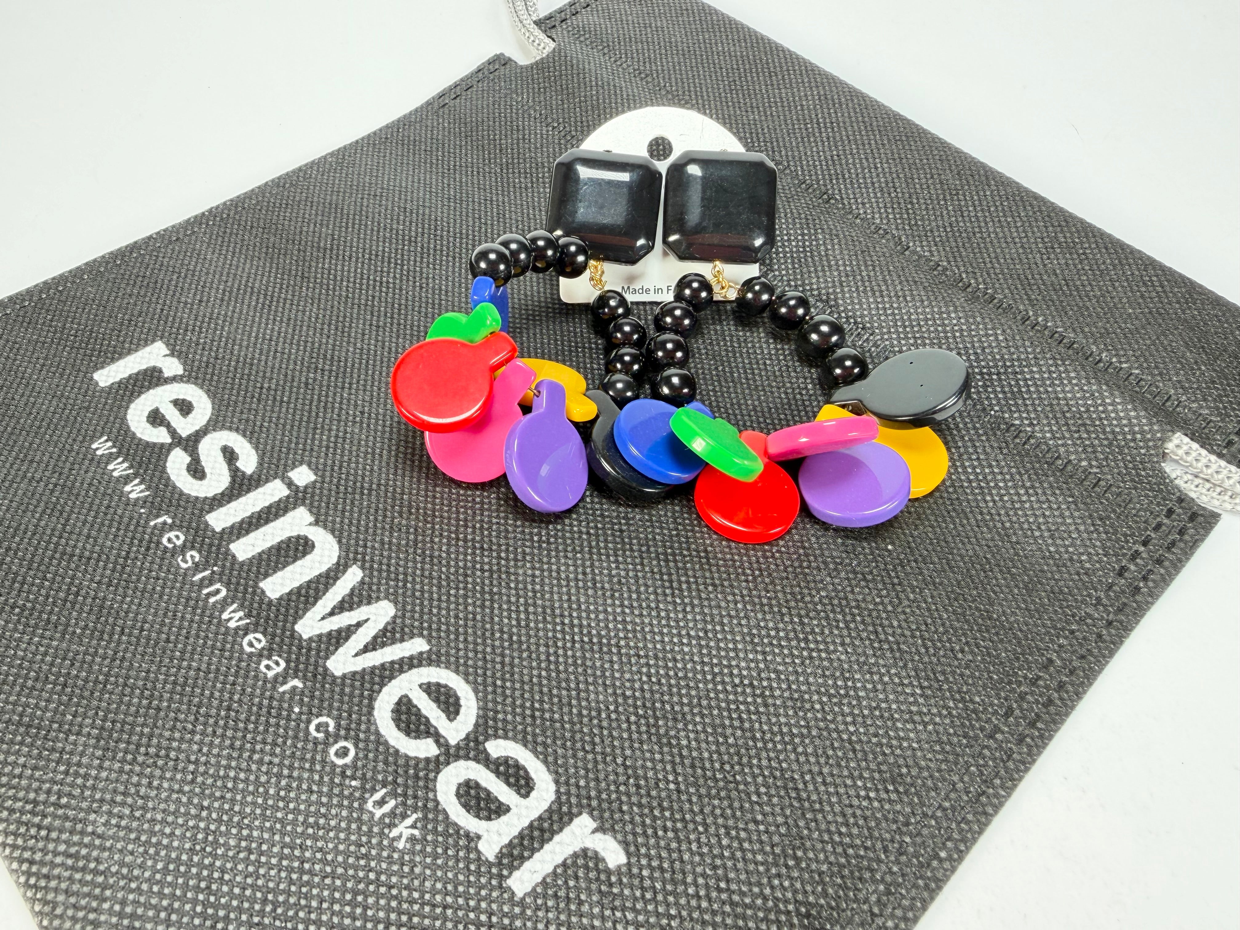 Marion Godart - BSX "Boutons" Multi-Colour Mix Resin Clip On Earrings