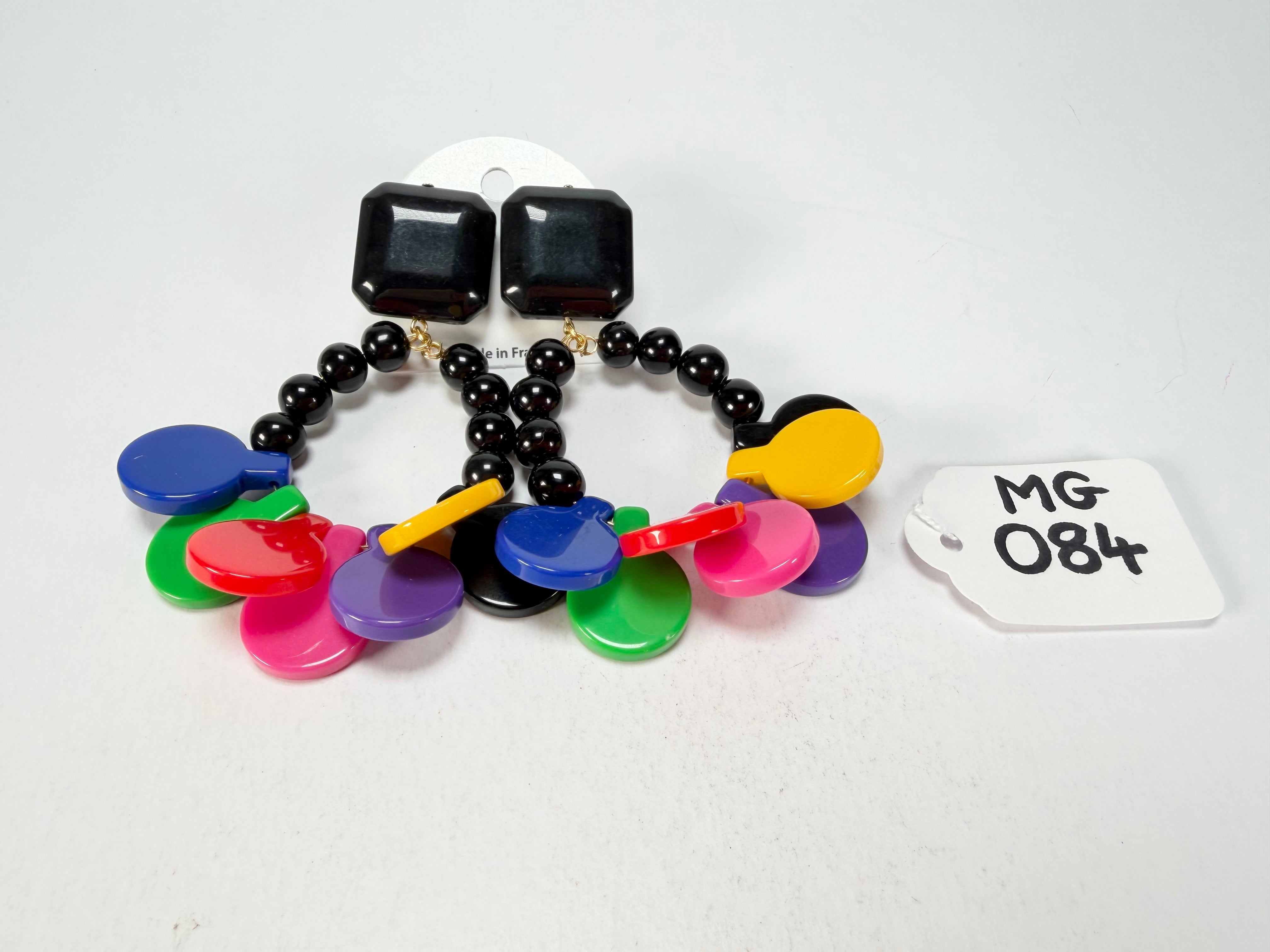 Marion Godart - BSX "Boutons" Multi-Colour Mix Resin Clip On Earrings