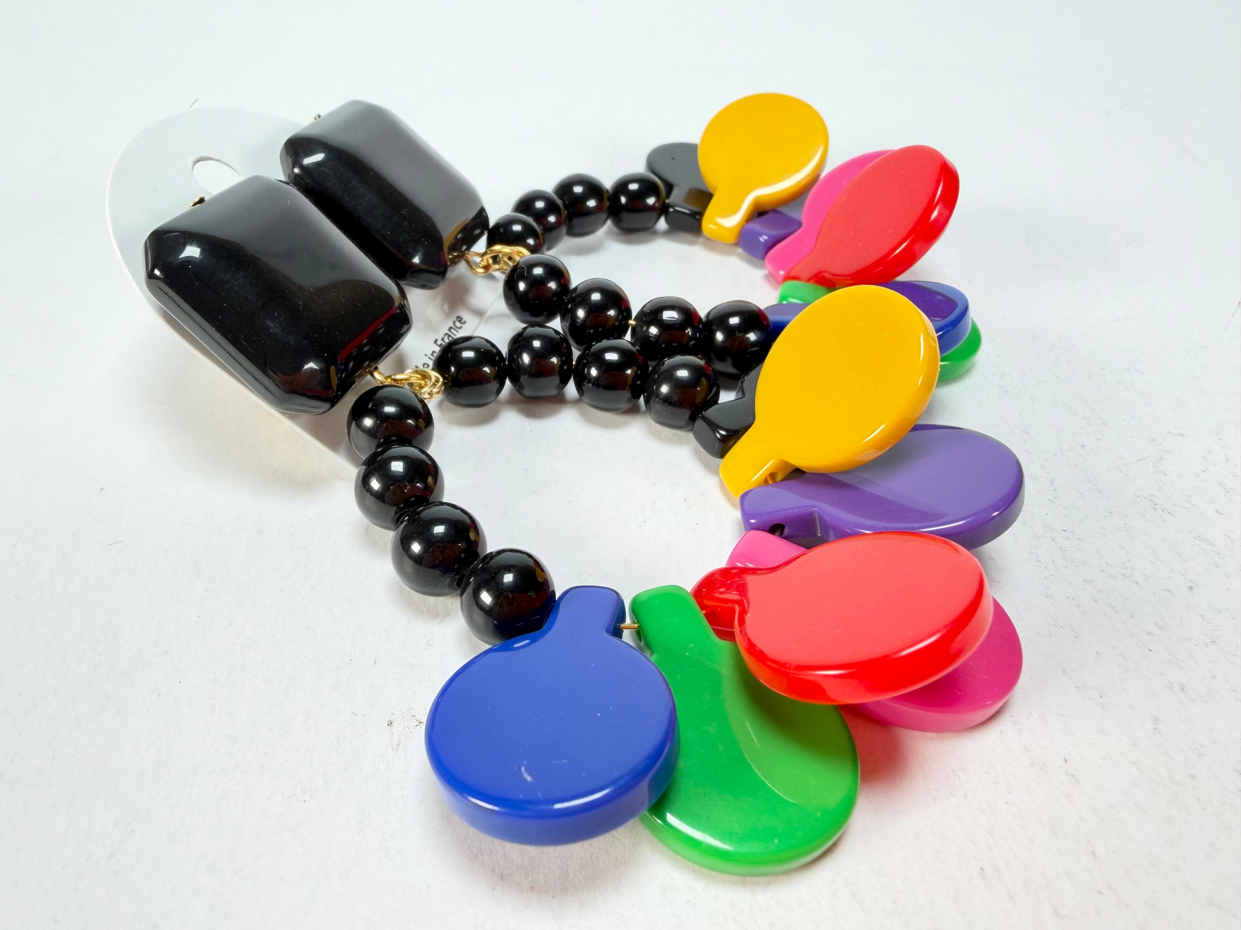 Marion Godart - BSX "Boutons" Multi-Colour Mix Resin Clip On Earrings