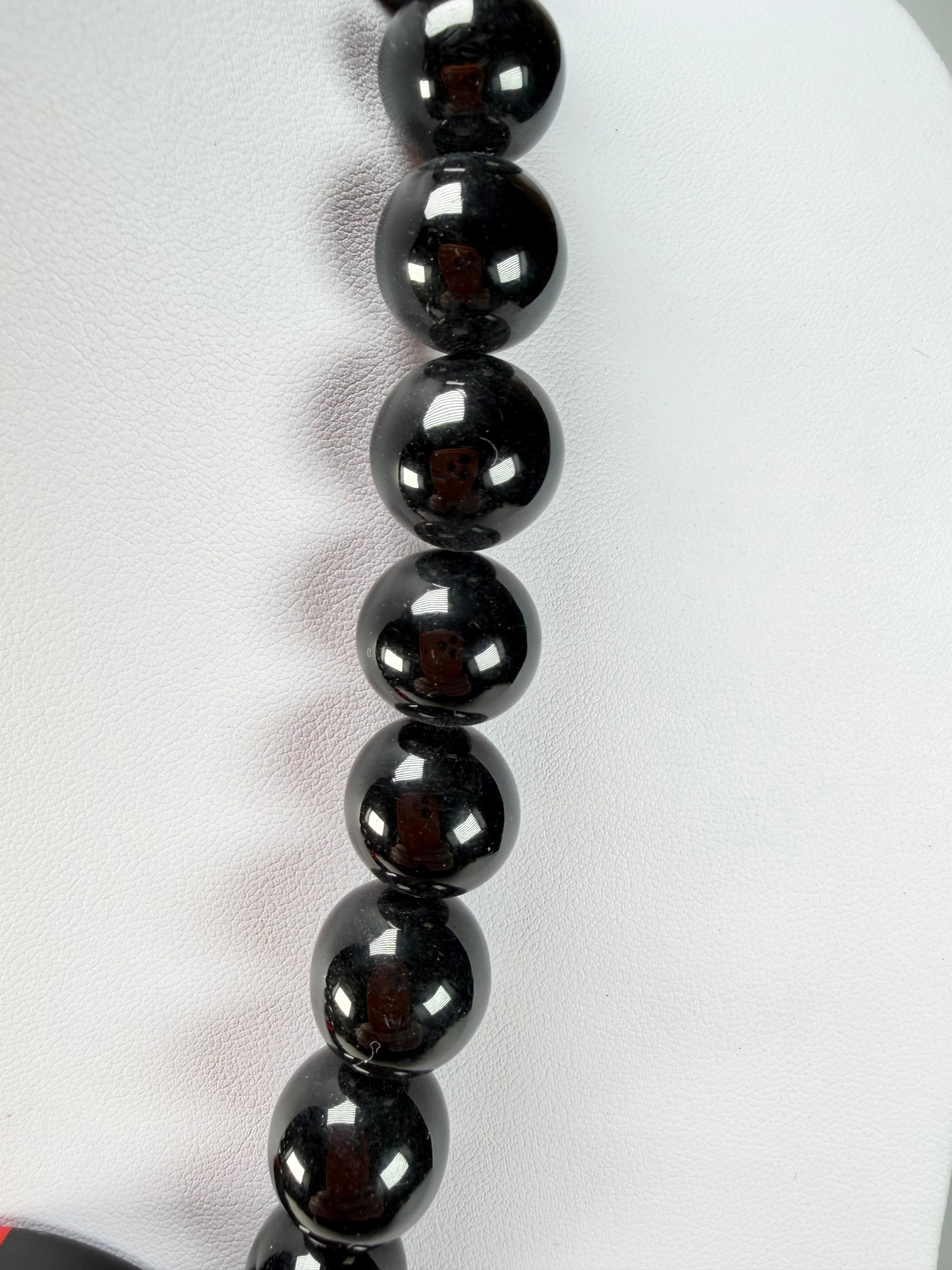 Marion Godart - Monochrome "Lumière Contre Ténèbres" Large Pendant Resin Necklace