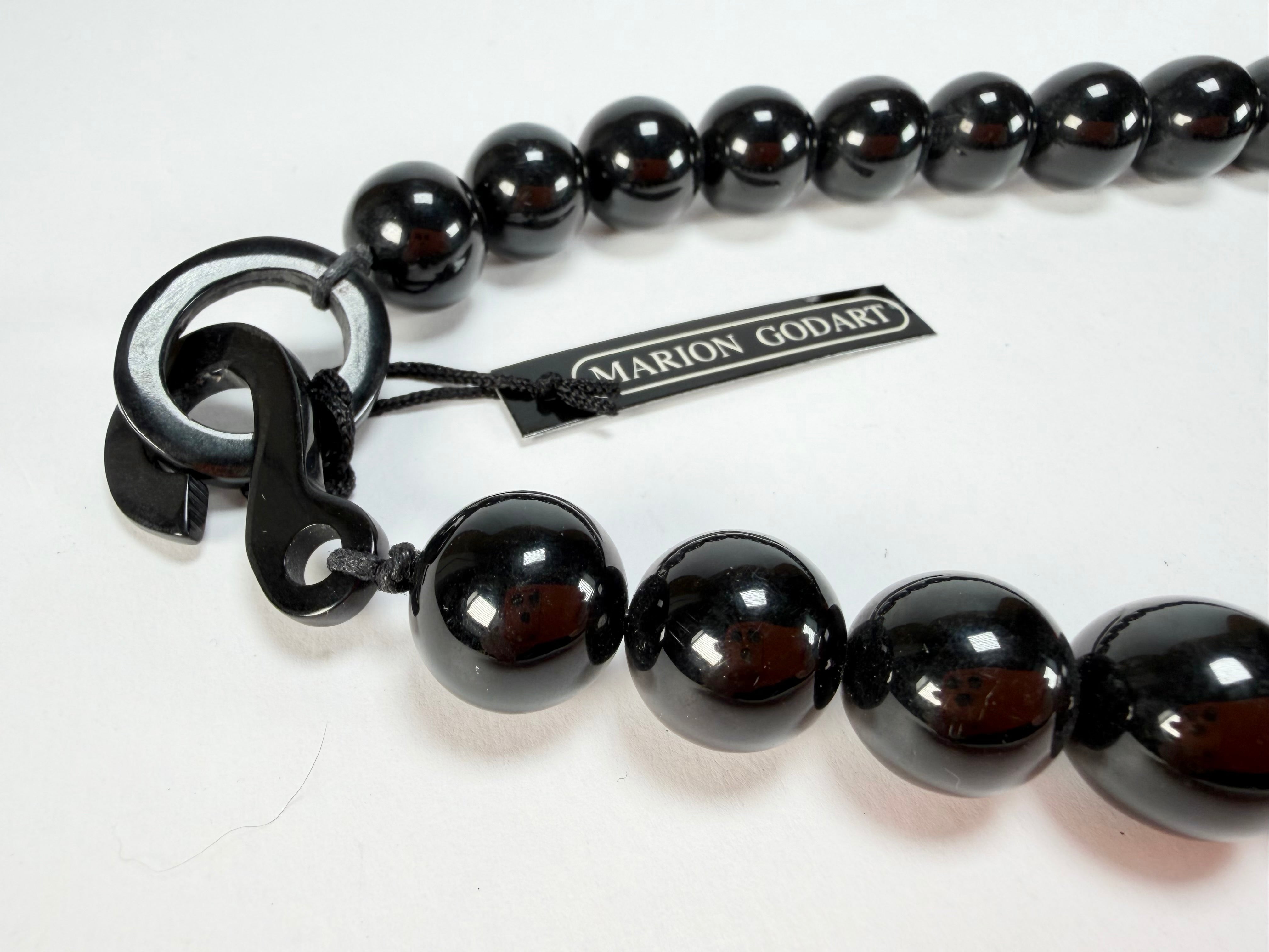 Marion Godart - Monochrome "Lumière Contre Ténèbres" Large Pendant Resin Necklace