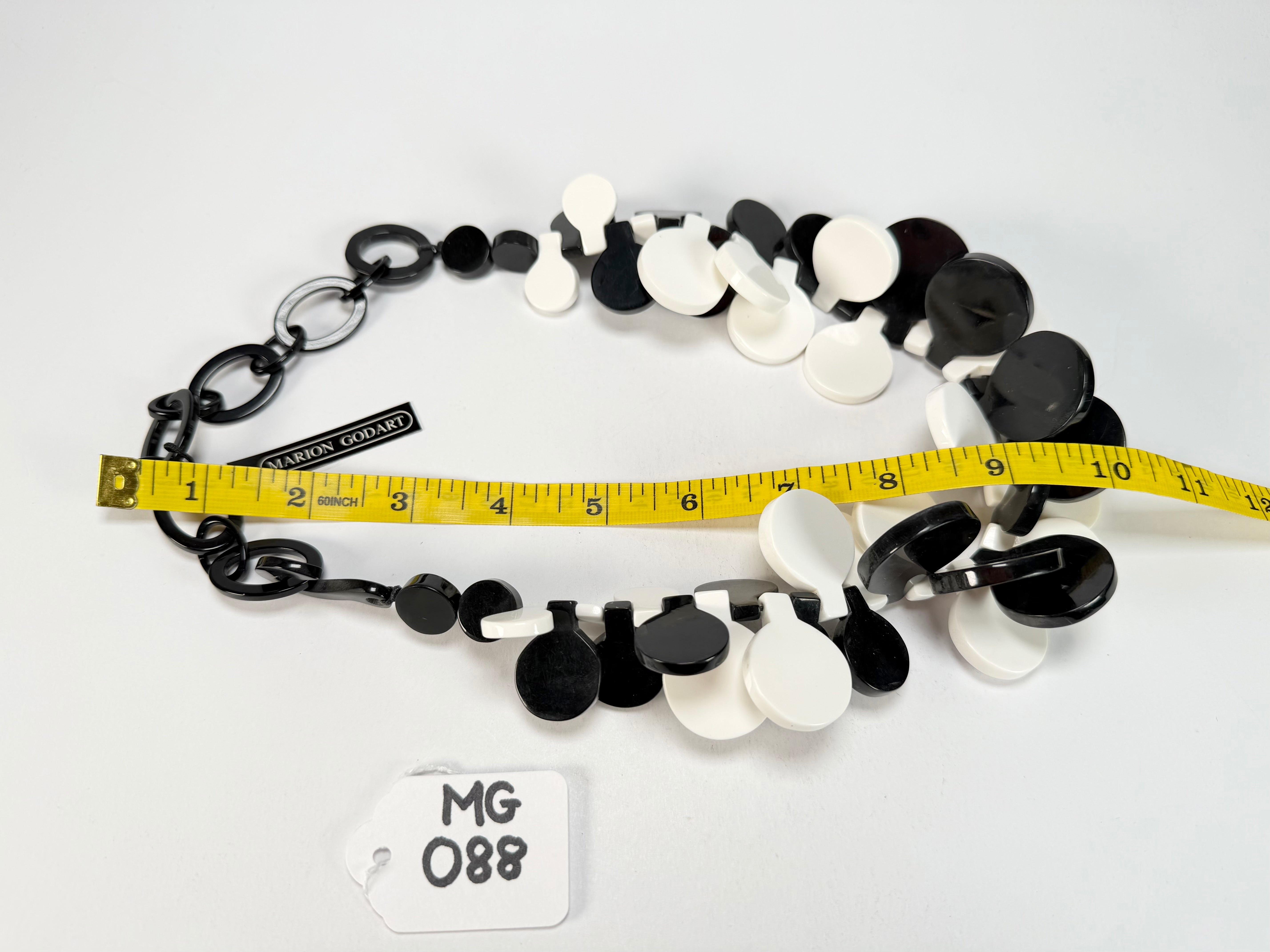 Marion Godart - BSX "Boutons" Monochrome Black & White Resin Necklace