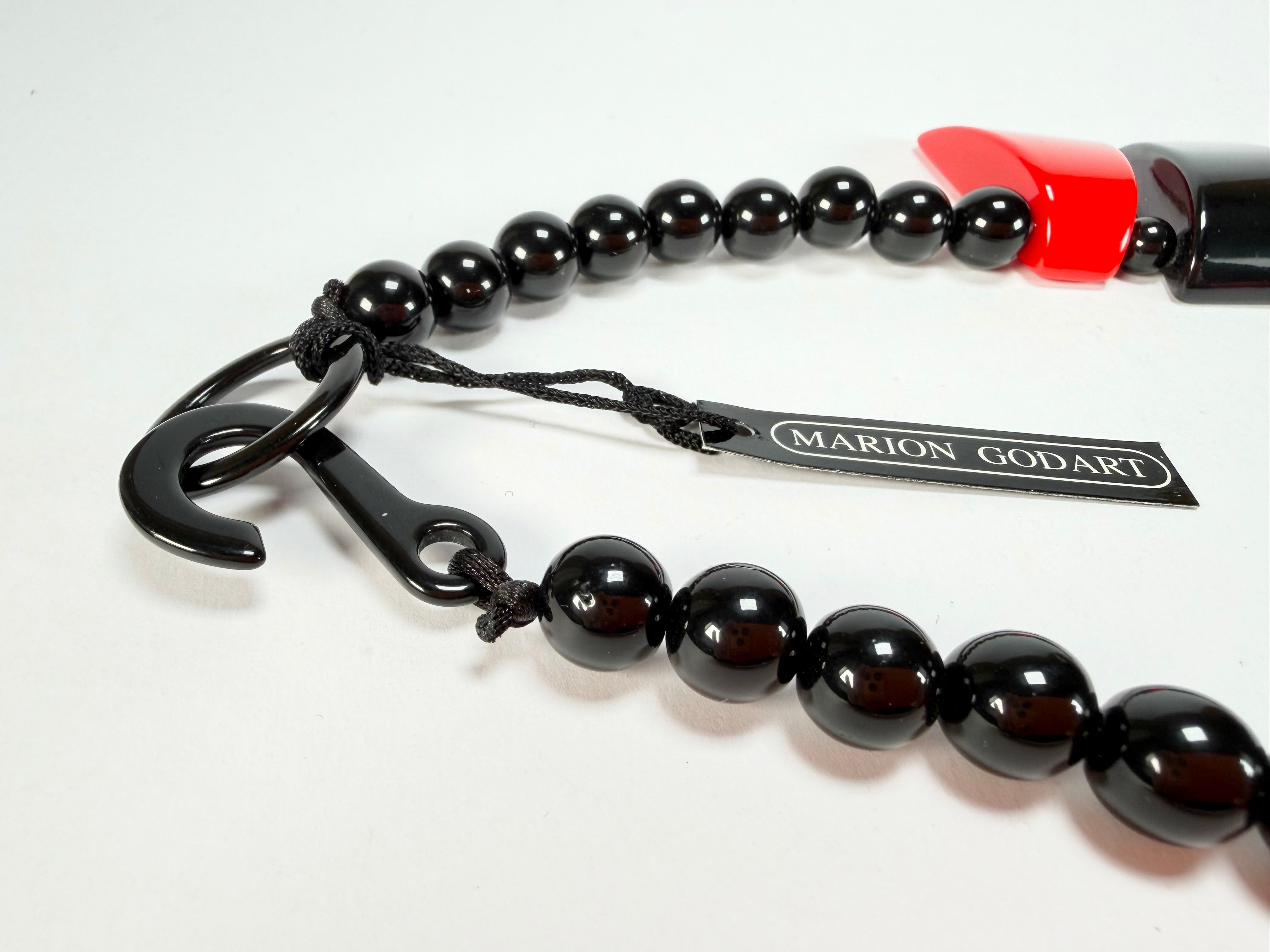 Marion Godart - BSX "Morceaux De Drapeau" Red & Black Resin Necklace