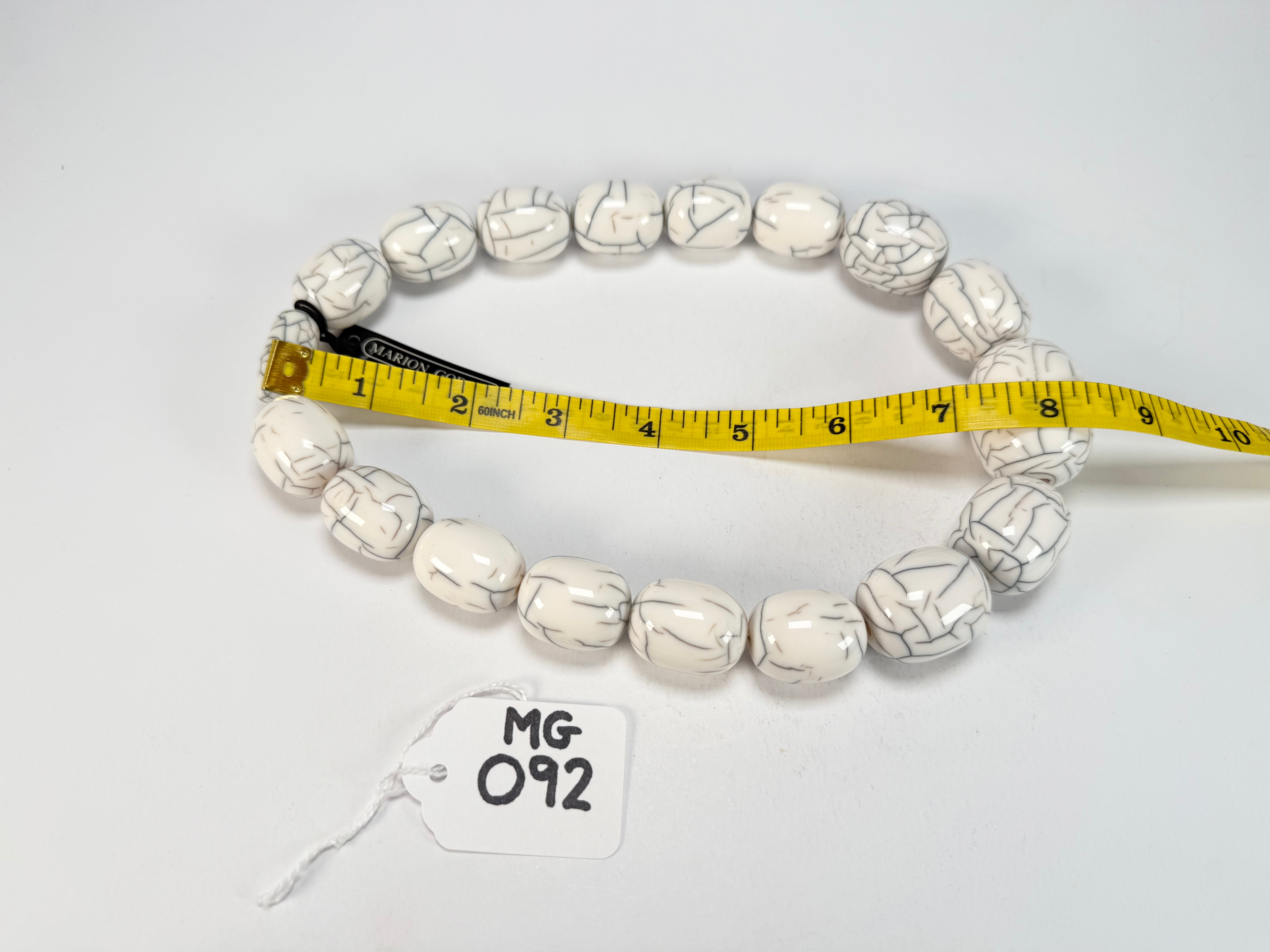 Marion Godart - Fragmental "Tonneau Roulant" Cream Resin Necklace