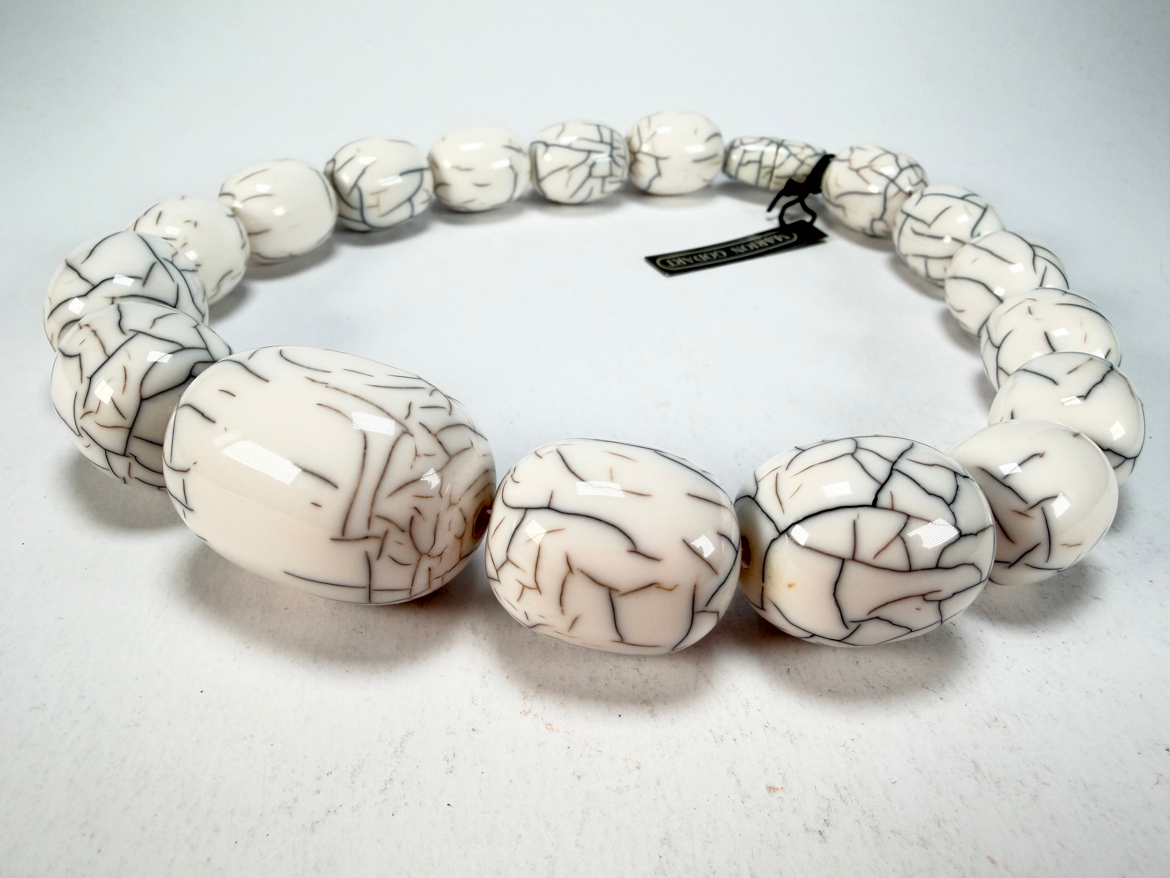 Marion Godart - Fragmental "Tonneau Roulant" Cream Resin Necklace