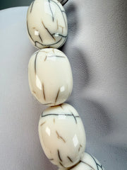 Marion Godart - Fragmental "Tonneau Roulant" Cream Resin Necklace