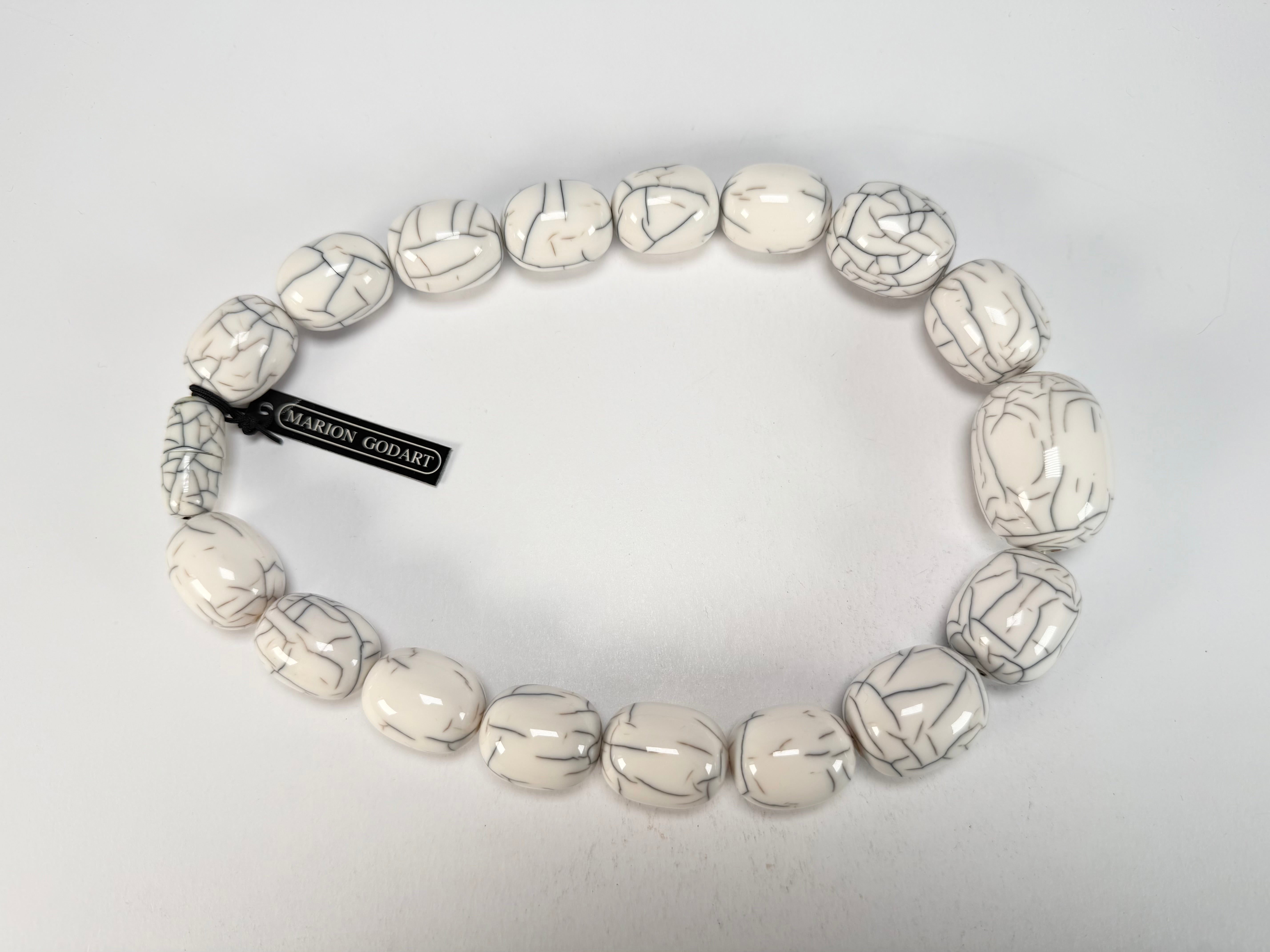 Marion Godart - Fragmental "Tonneau Roulant" Cream Resin Necklace