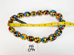 Marion Godart - Confetti "Tonneau Roulant" Art-Deco Mix Resin Necklace