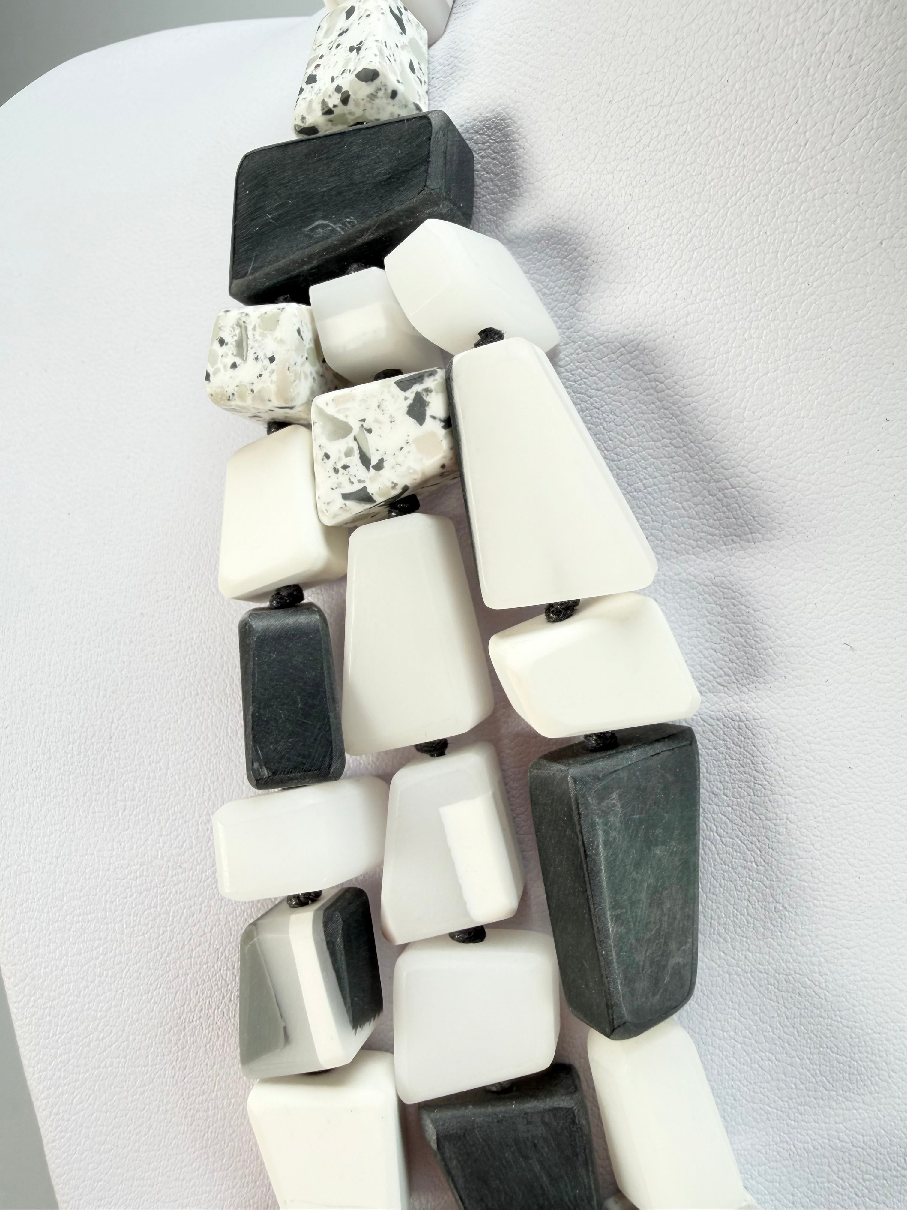 Marion Godart - Fragmental "Tephra" Neutral Mix Resin Necklace
