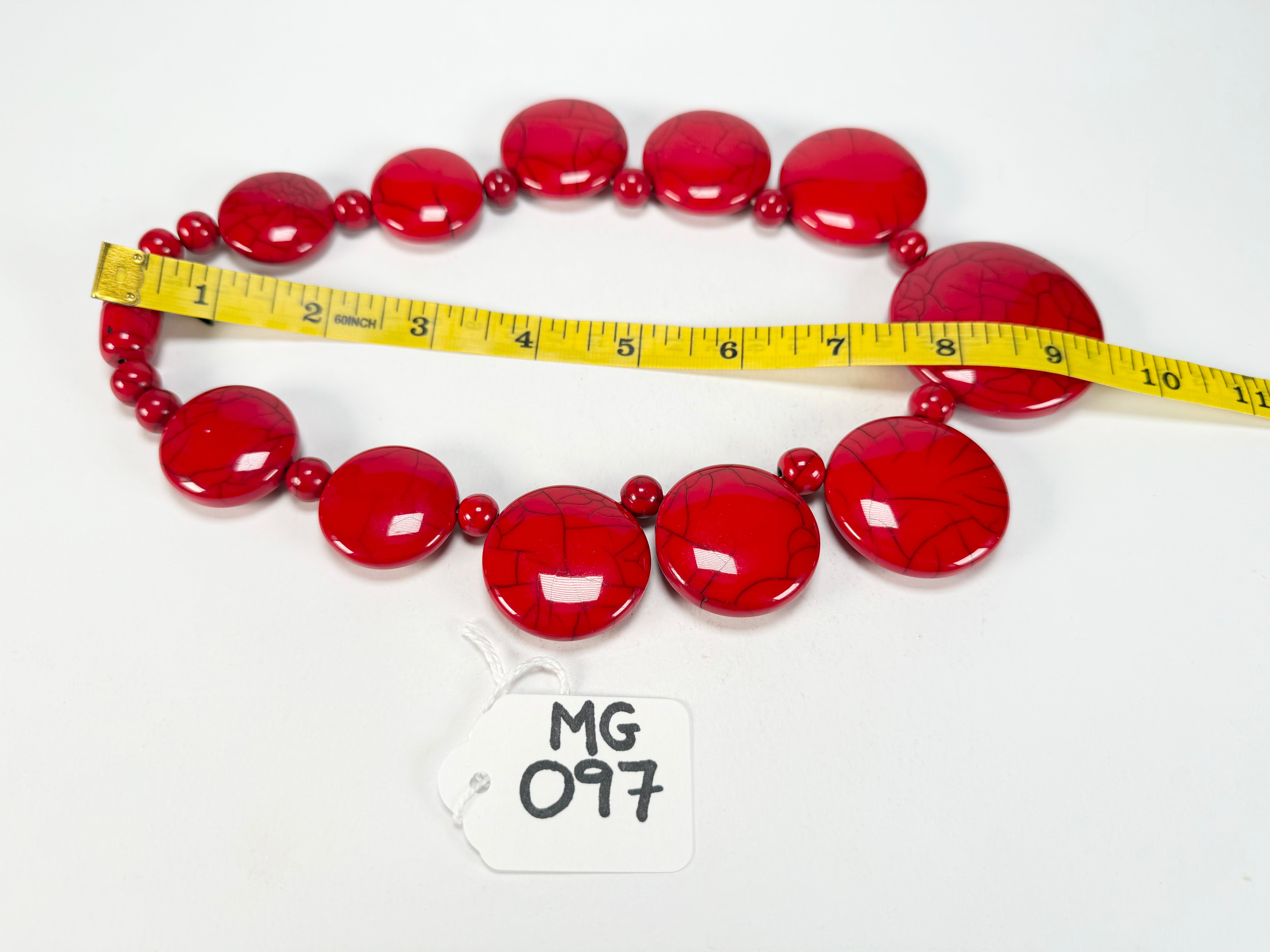 Marion Godart - Fragmental "Bouclier" Red Resin Necklace