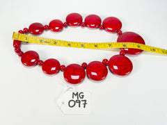 Marion Godart - Fragmental "Bouclier" Red Resin Necklace