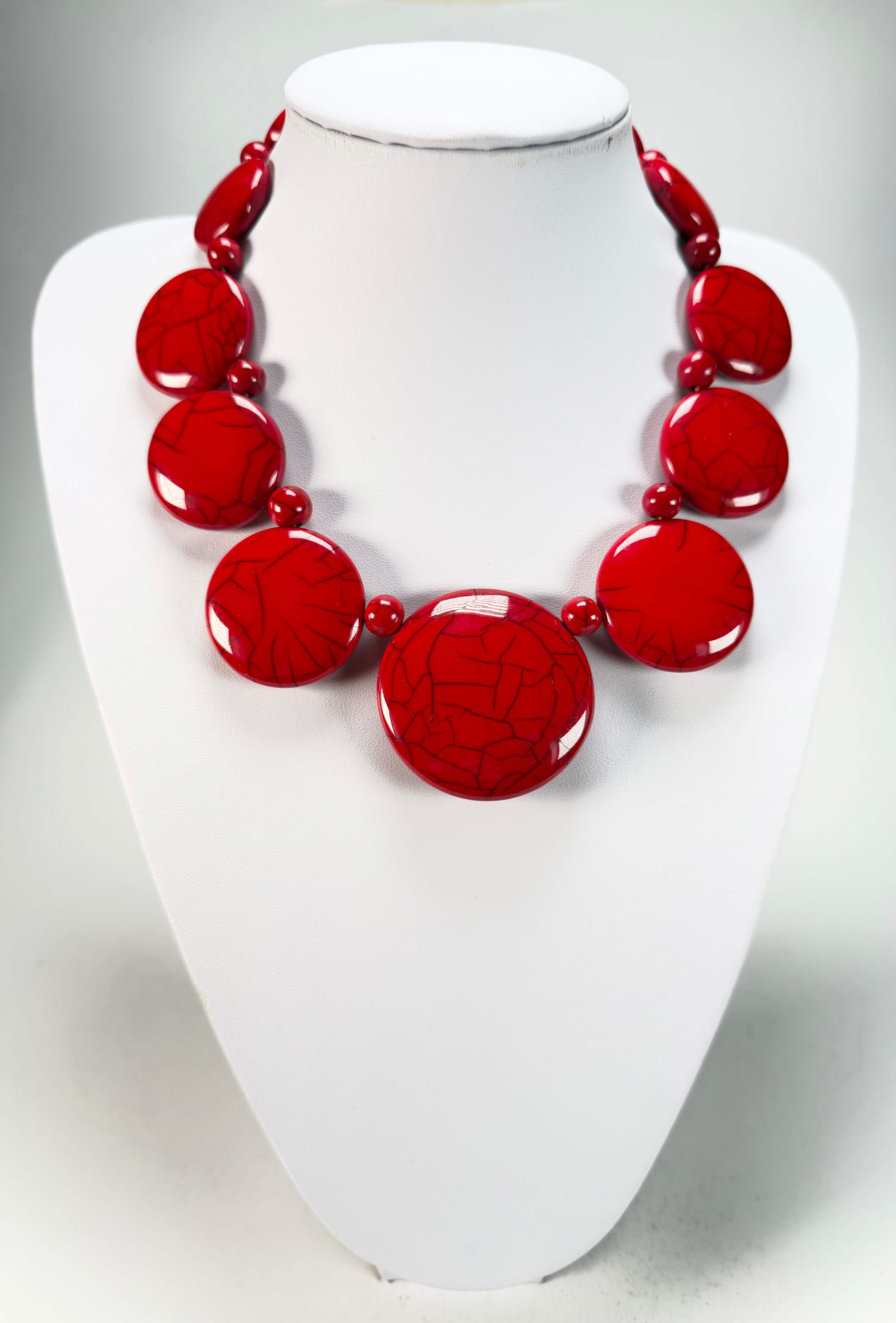 Marion Godart - Fragmental "Bouclier" Red Resin Necklace