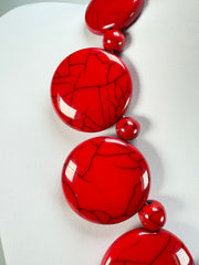 Marion Godart - Fragmental "Bouclier" Red Resin Necklace