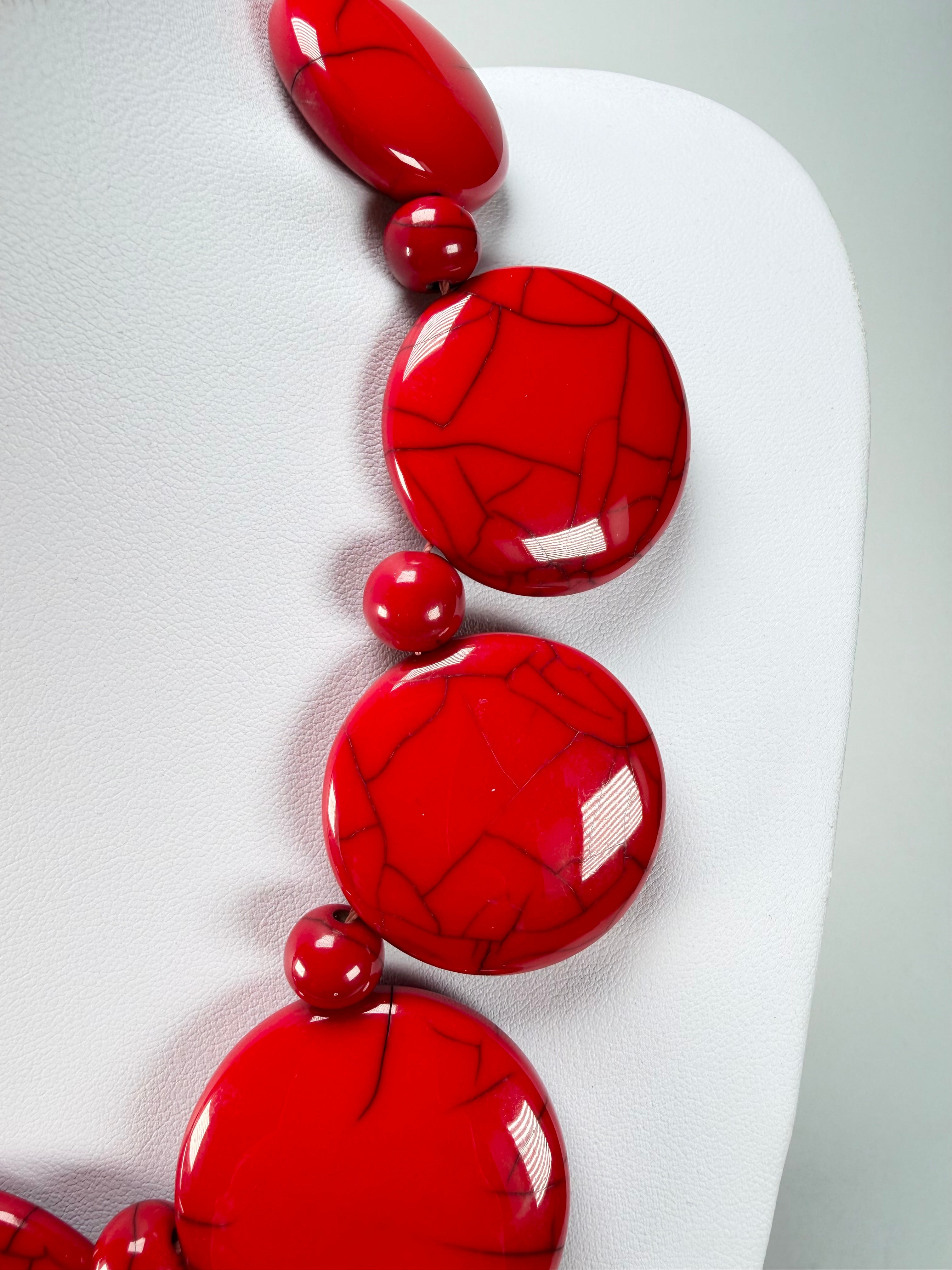 Marion Godart - Fragmental "Bouclier" Red Resin Necklace