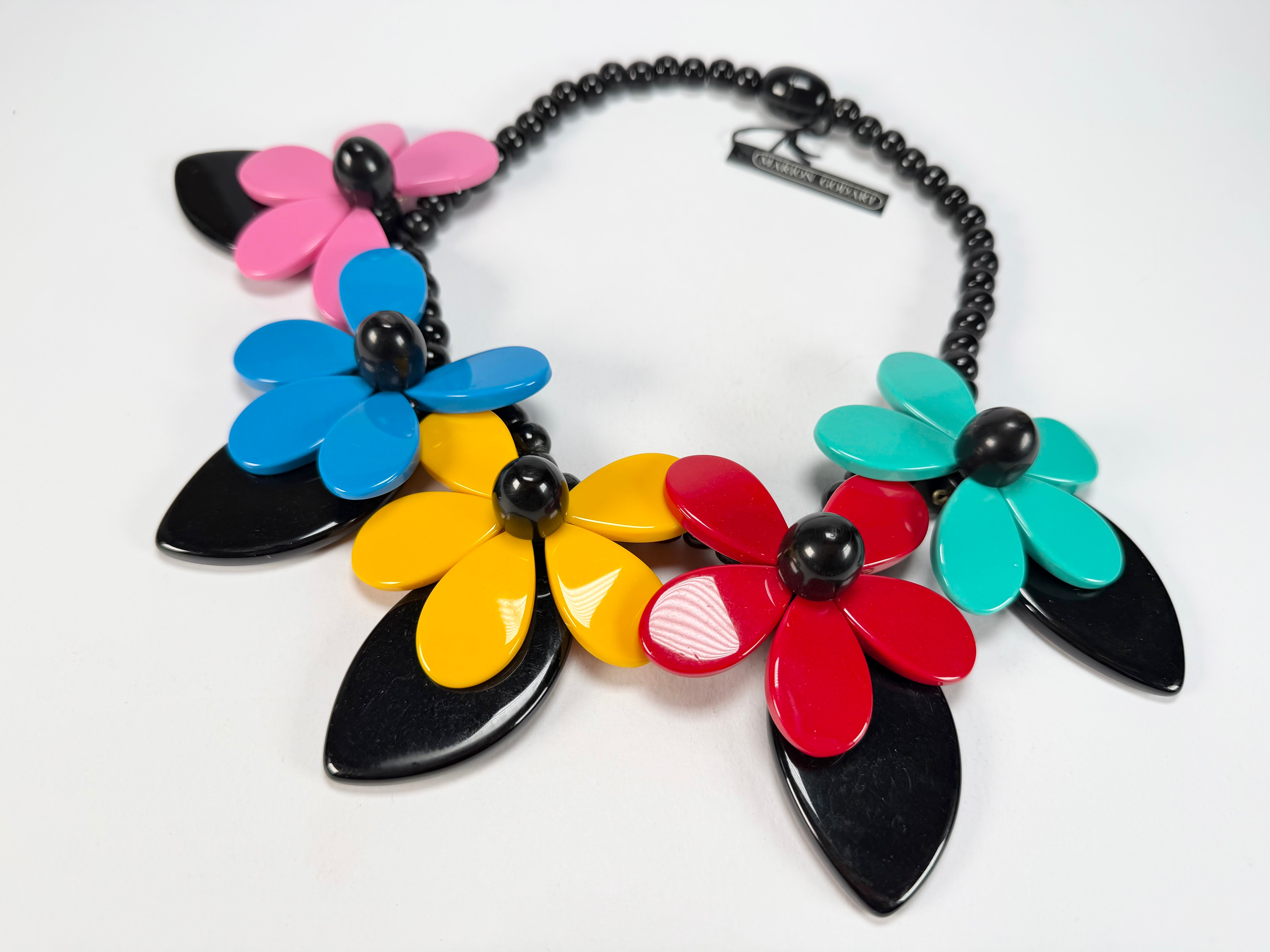 Marion Godart - Floral "Grand Pétale" Multi-Colour Flower Resin Necklace