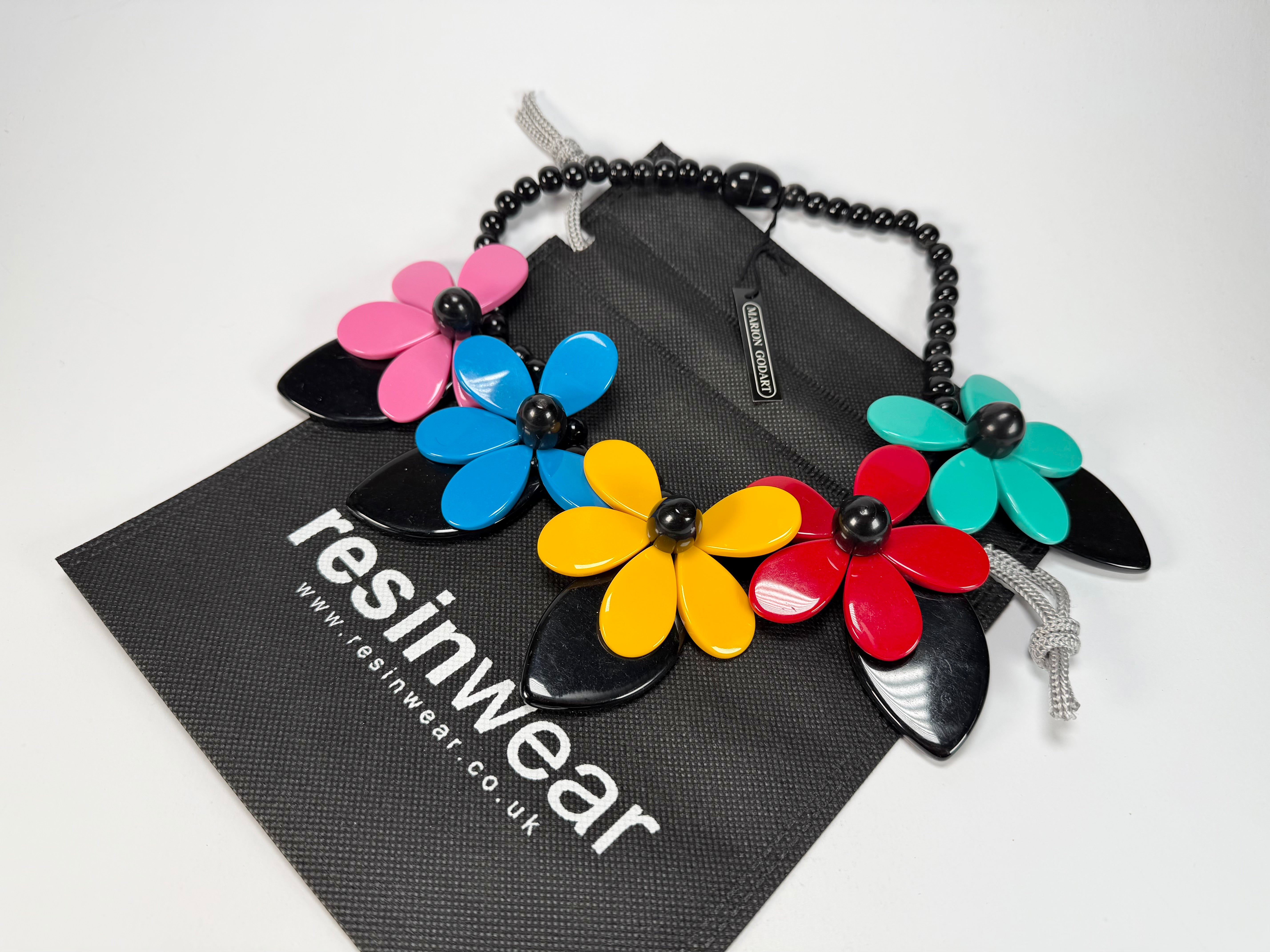 Marion Godart - Floral "Grand Pétale" Multi-Colour Flower Resin Necklace