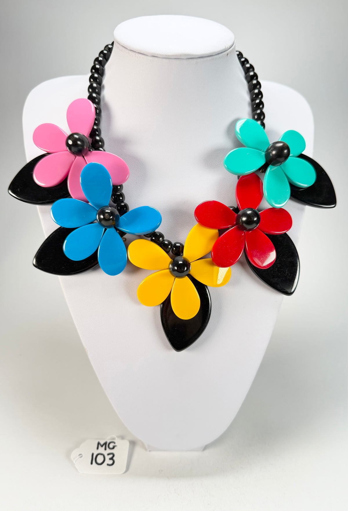 Marion Godart - Floral "Grand Pétale" Multi-Colour Flower Resin Necklace