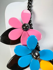 Marion Godart - Floral "Grand Pétale" Multi-Colour Flower Resin Necklace