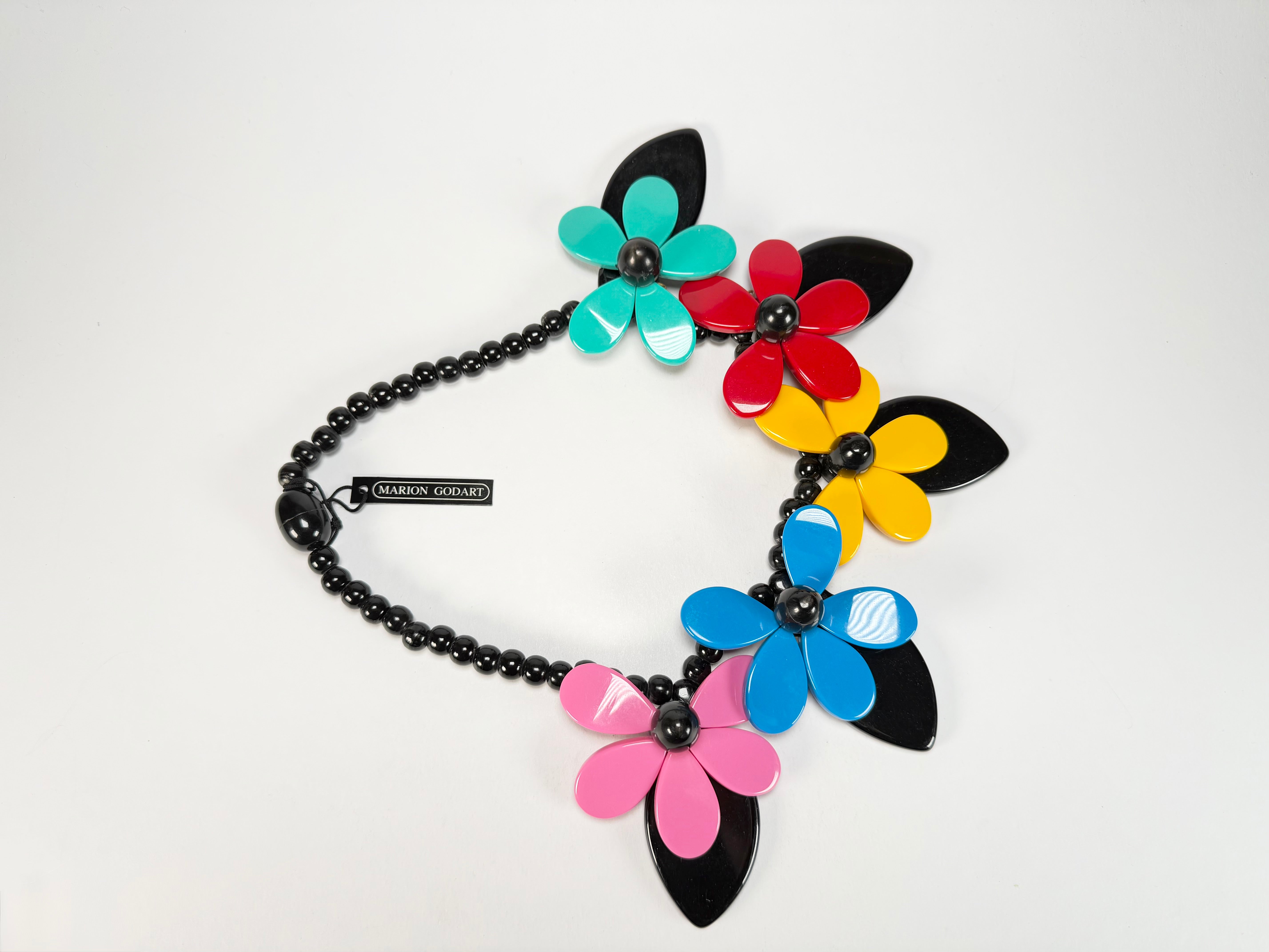 Marion Godart - Floral "Grand Pétale" Multi-Colour Flower Resin Necklace