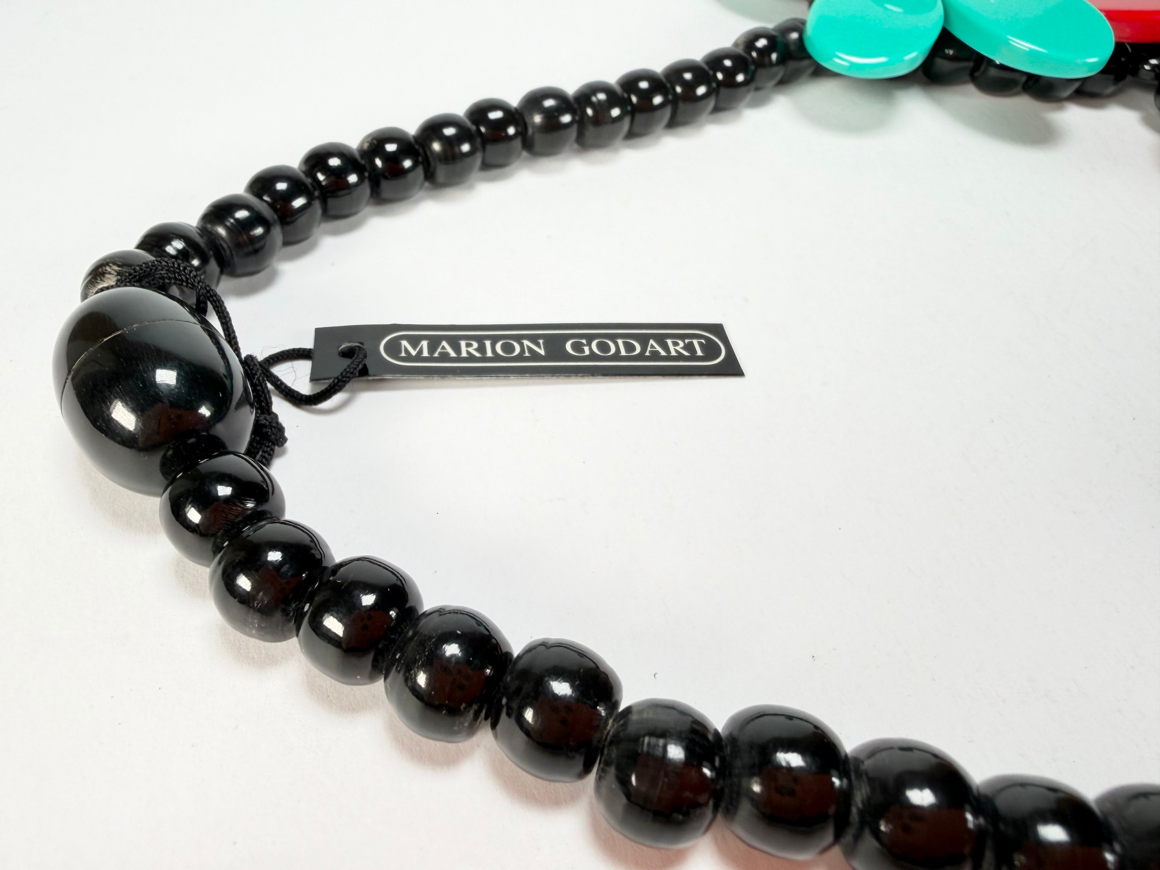 Marion Godart - Floral "Grand Pétale" Multi-Colour Flower Resin Necklace