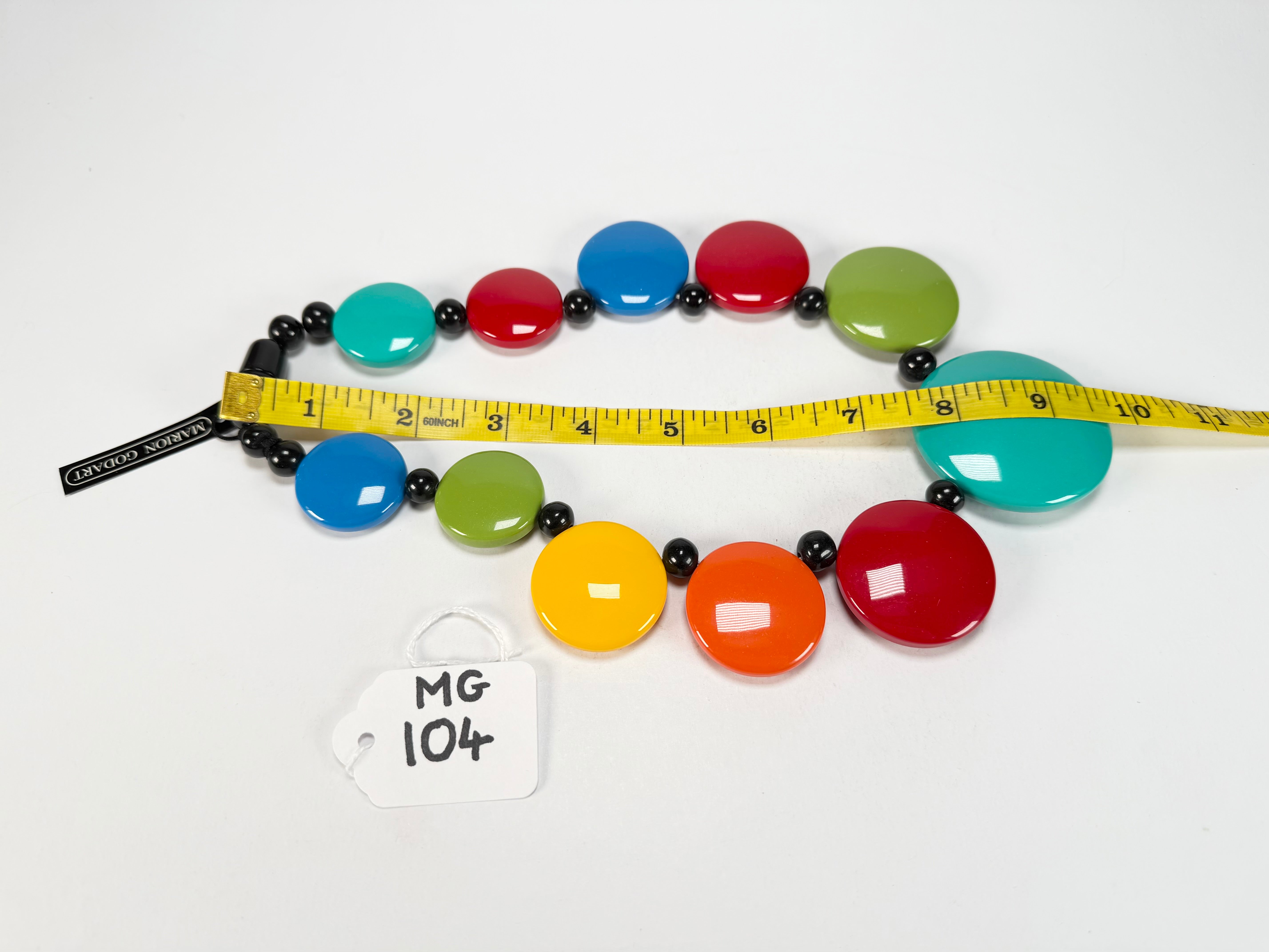 Marion Godart - Confetti "Bouclier" Multi-Colour Mix Resin Necklace