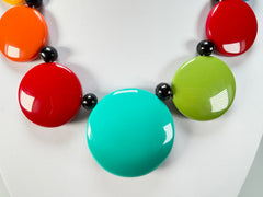 Marion Godart - Confetti "Bouclier" Multi-Colour Mix Resin Necklace