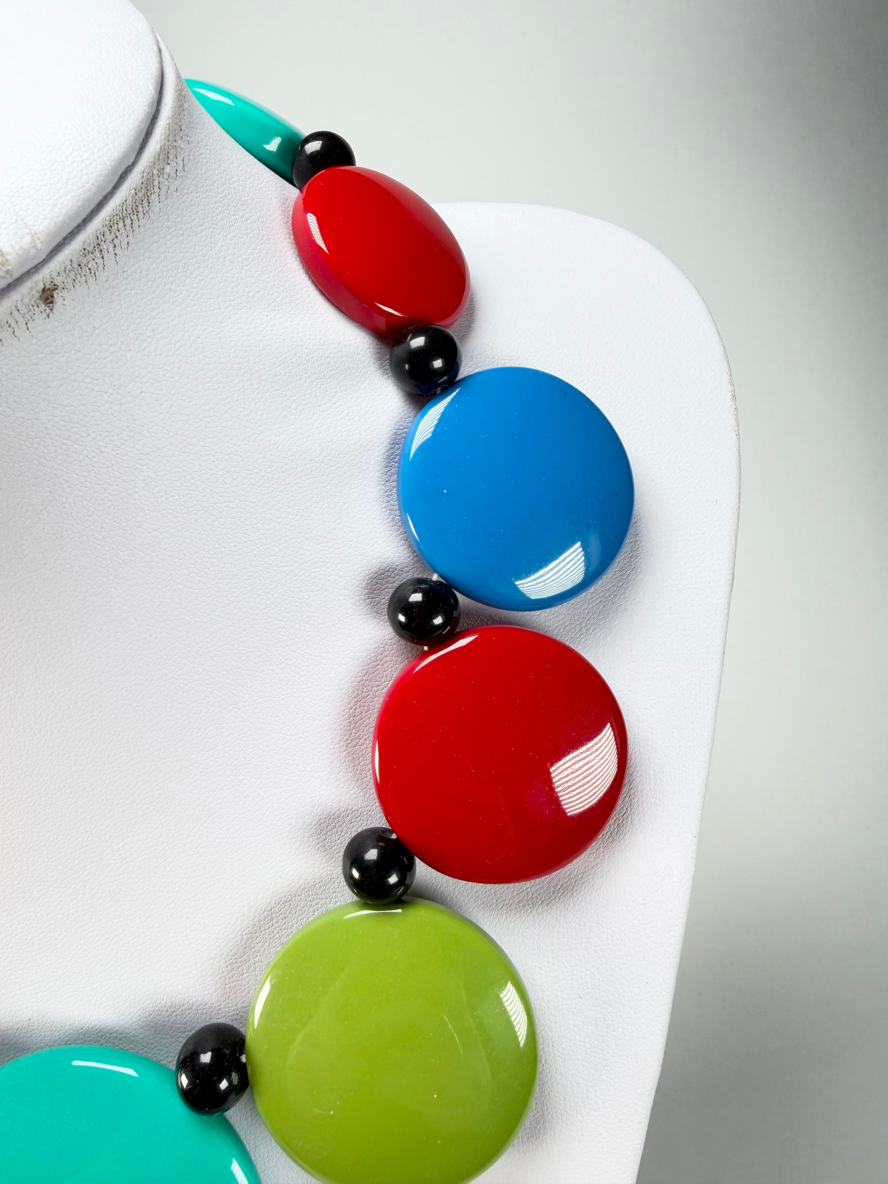 Marion Godart - Confetti "Bouclier" Multi-Colour Mix Resin Necklace