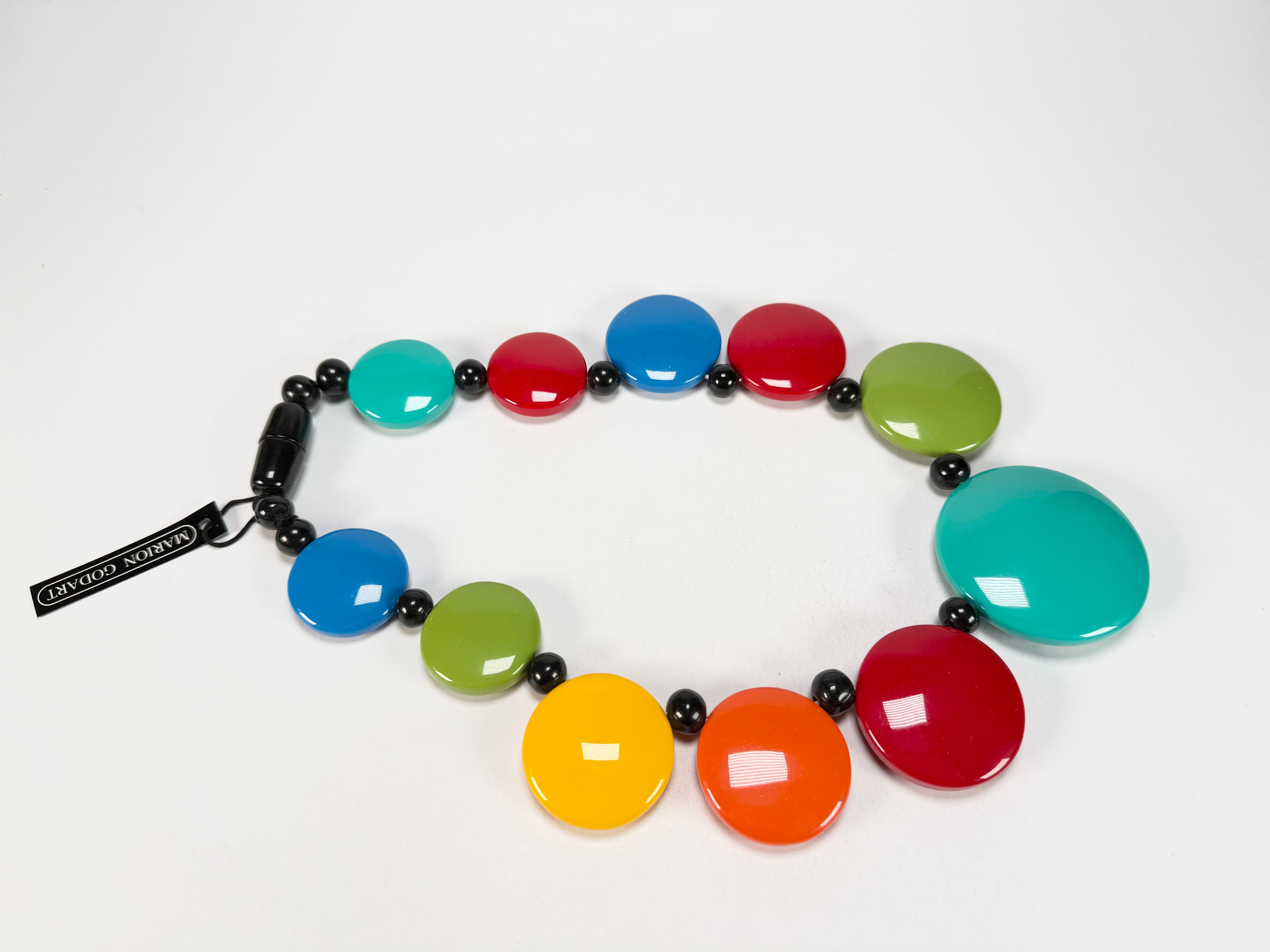 Marion Godart - Confetti "Bouclier" Multi-Colour Mix Resin Necklace