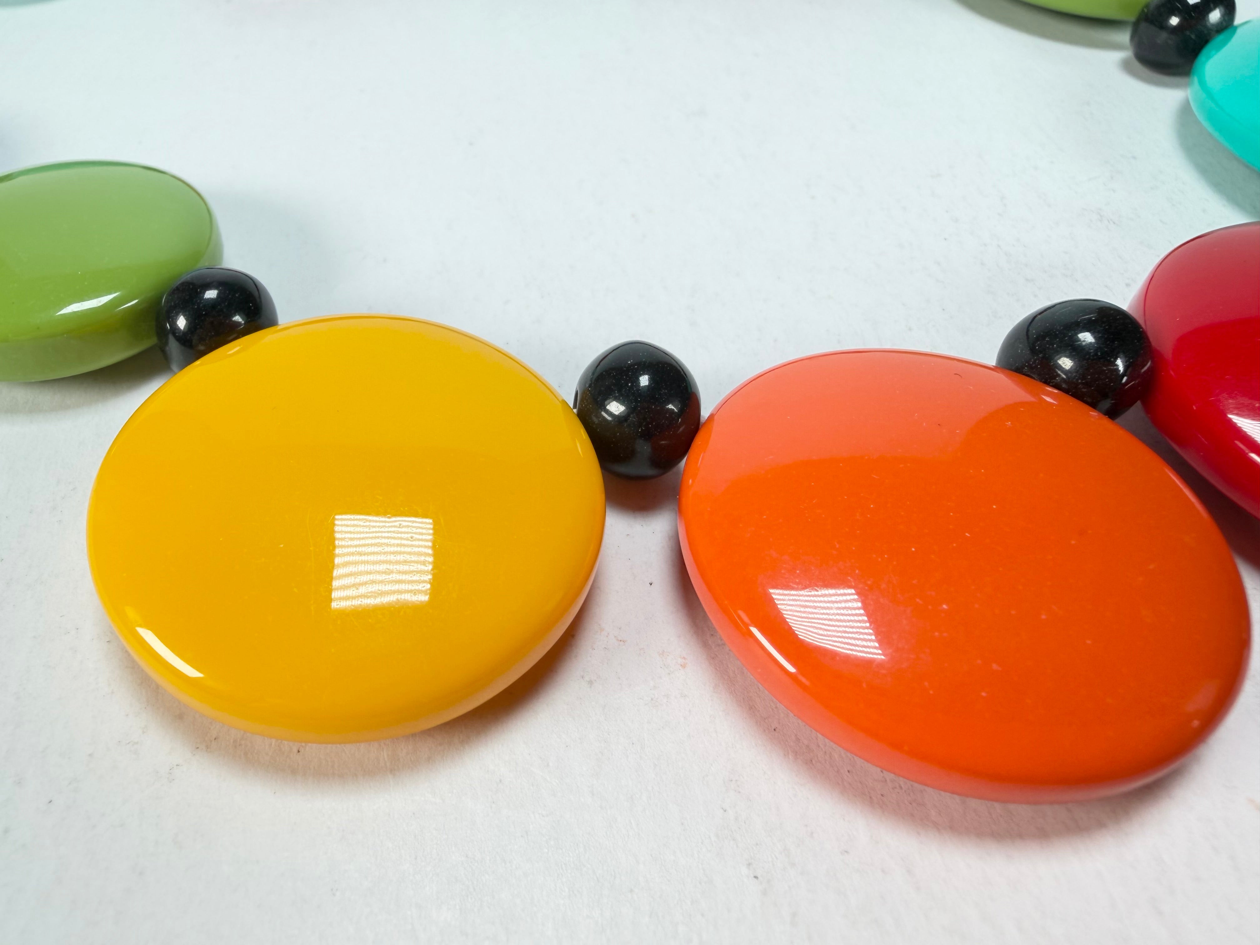 Marion Godart - Confetti "Bouclier" Multi-Colour Mix Resin Necklace