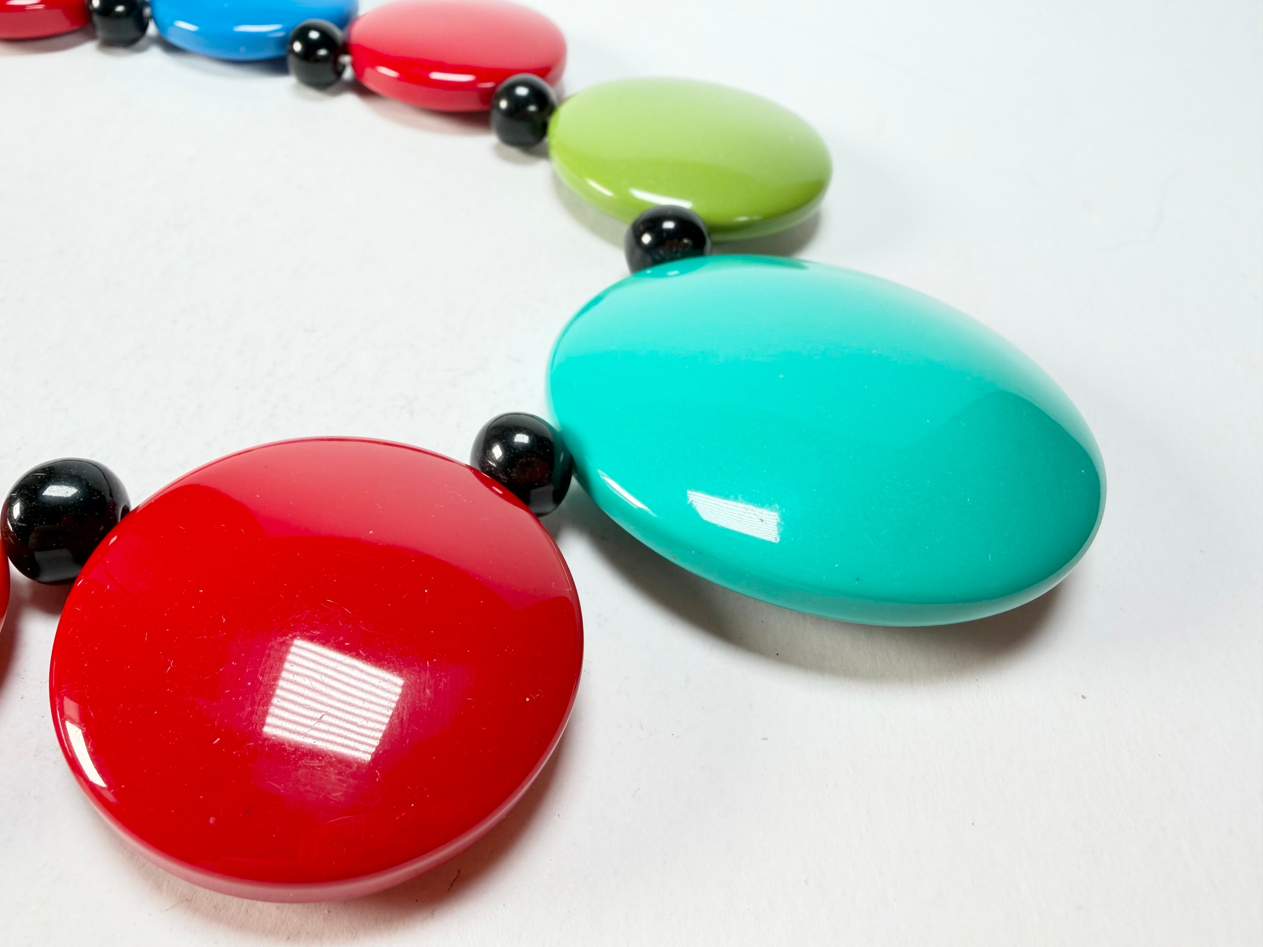 Marion Godart - Confetti "Bouclier" Multi-Colour Mix Resin Necklace