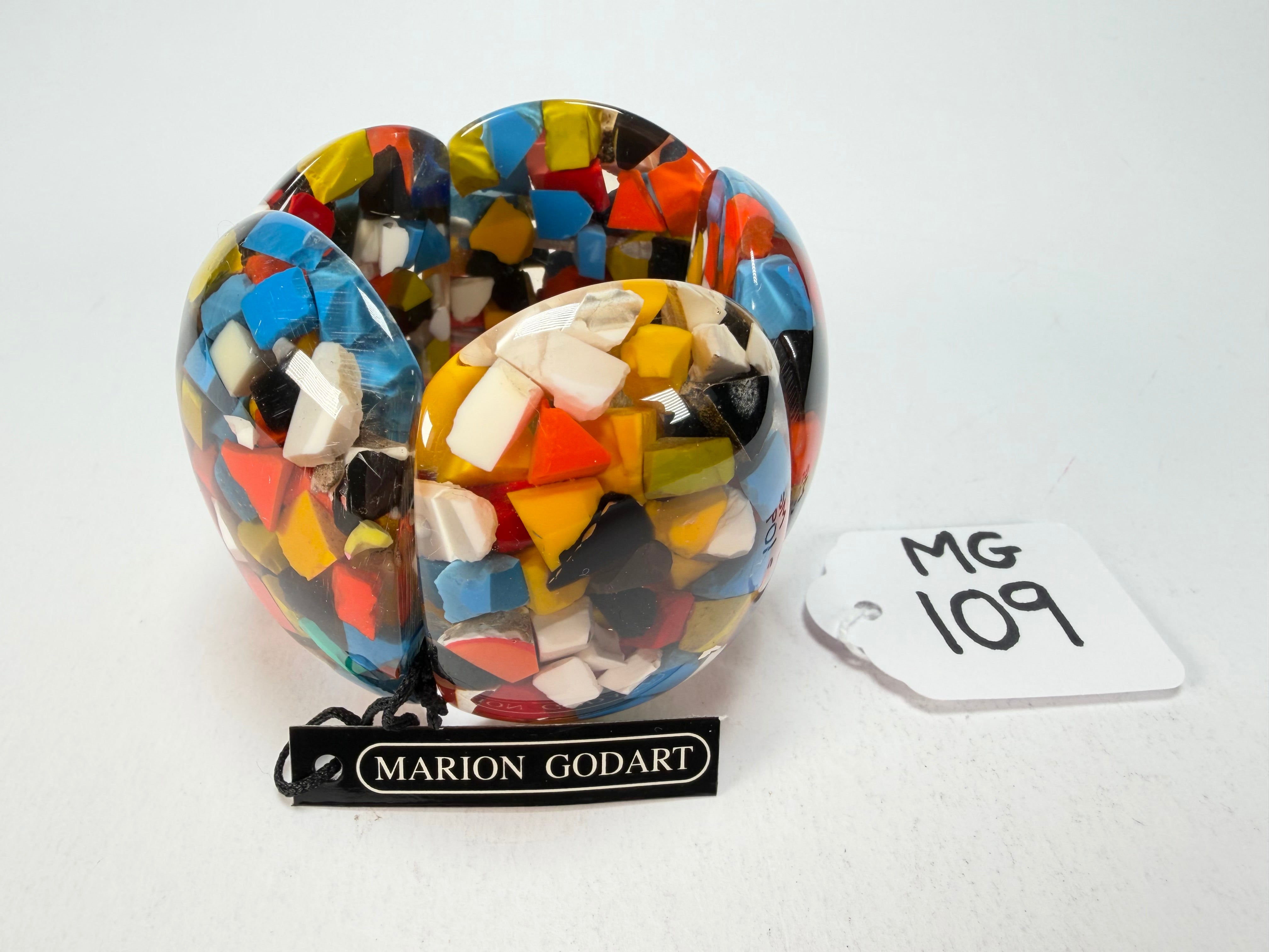 Marion Godart - Confetti "Cinq Pièces" Black + Summer Mix Elasticated Resin Bracelet