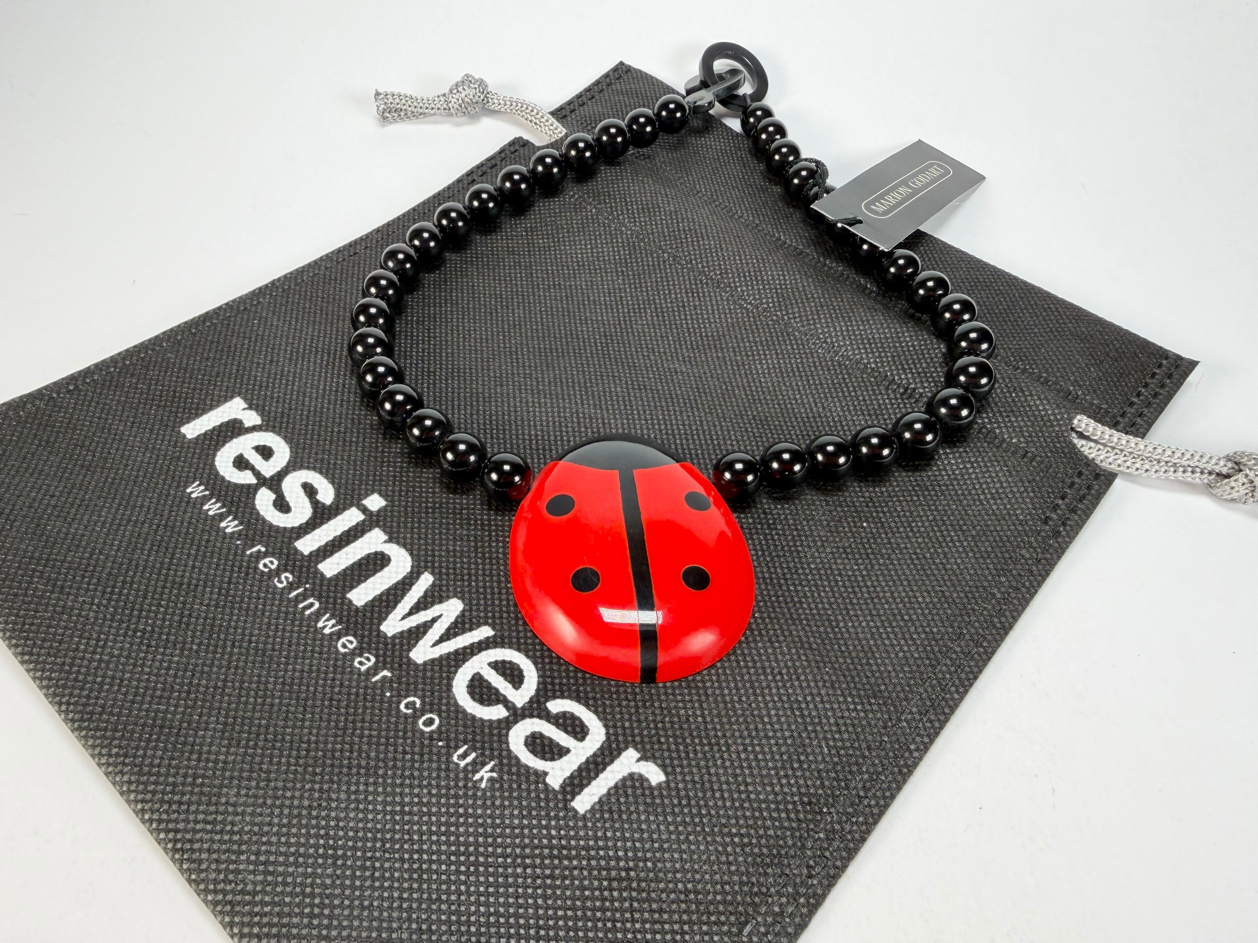 Marion Godart - Natural "Petite Coccinelle" Small Ladybug Pendant Resin Necklace