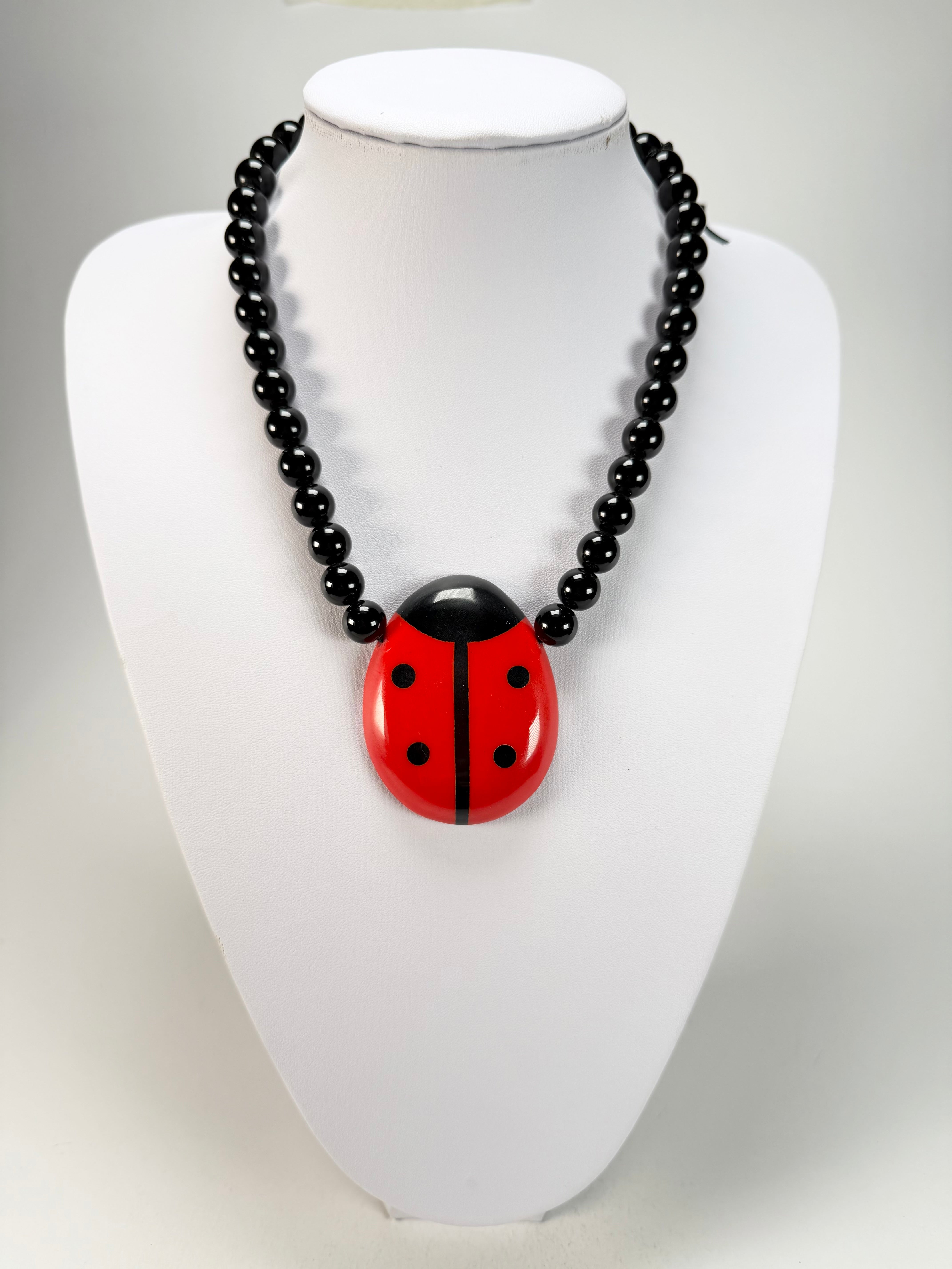 Marion Godart - Natural "Petite Coccinelle" Small Ladybug Pendant Resin Necklace