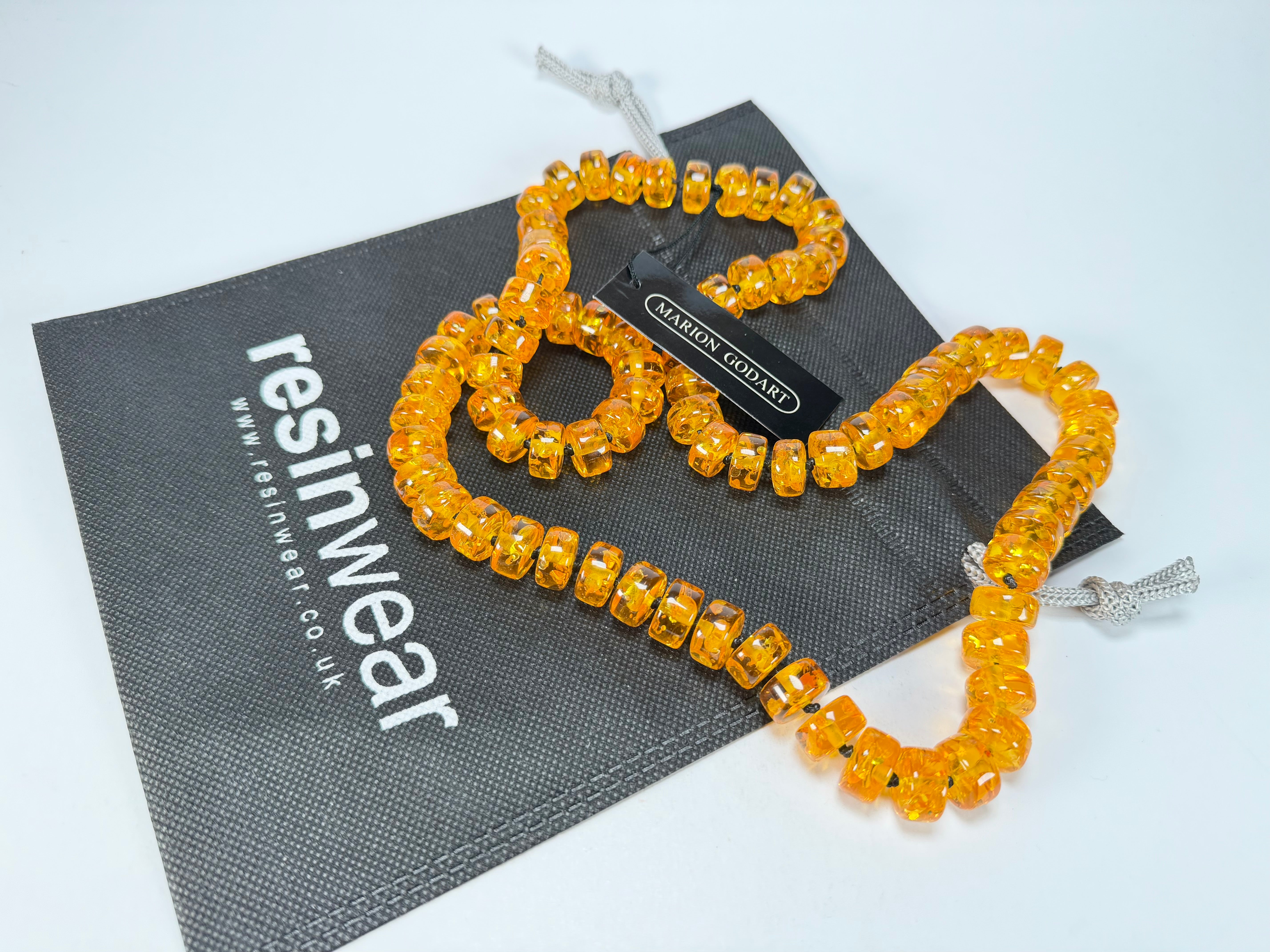 Marion Godart - Sparkle "Lingots D'or" Gold Effect Long 90cm Resin Necklace