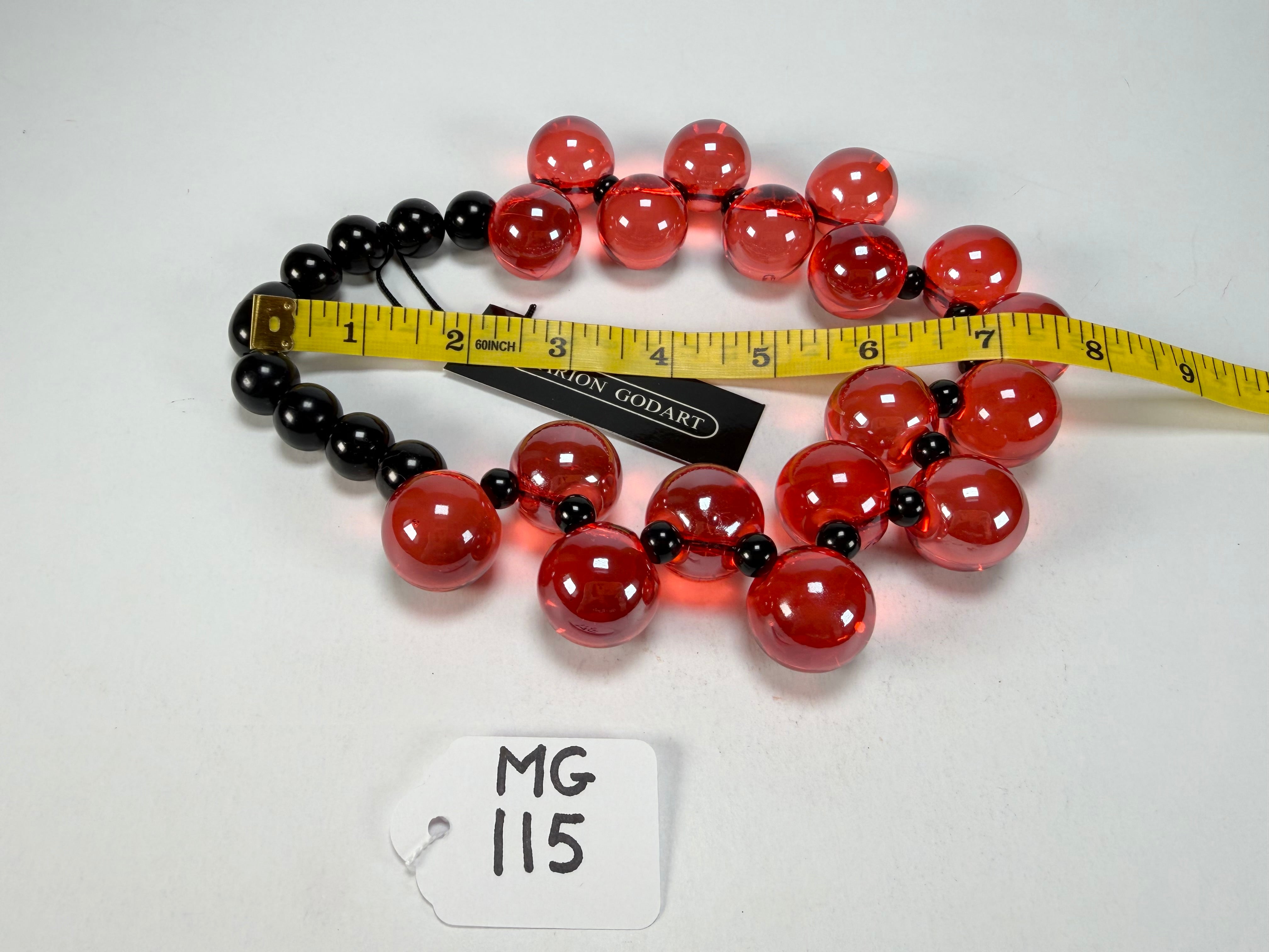 Marion Godart - Grapes "Fruité" Red Transparent Resin Necklace