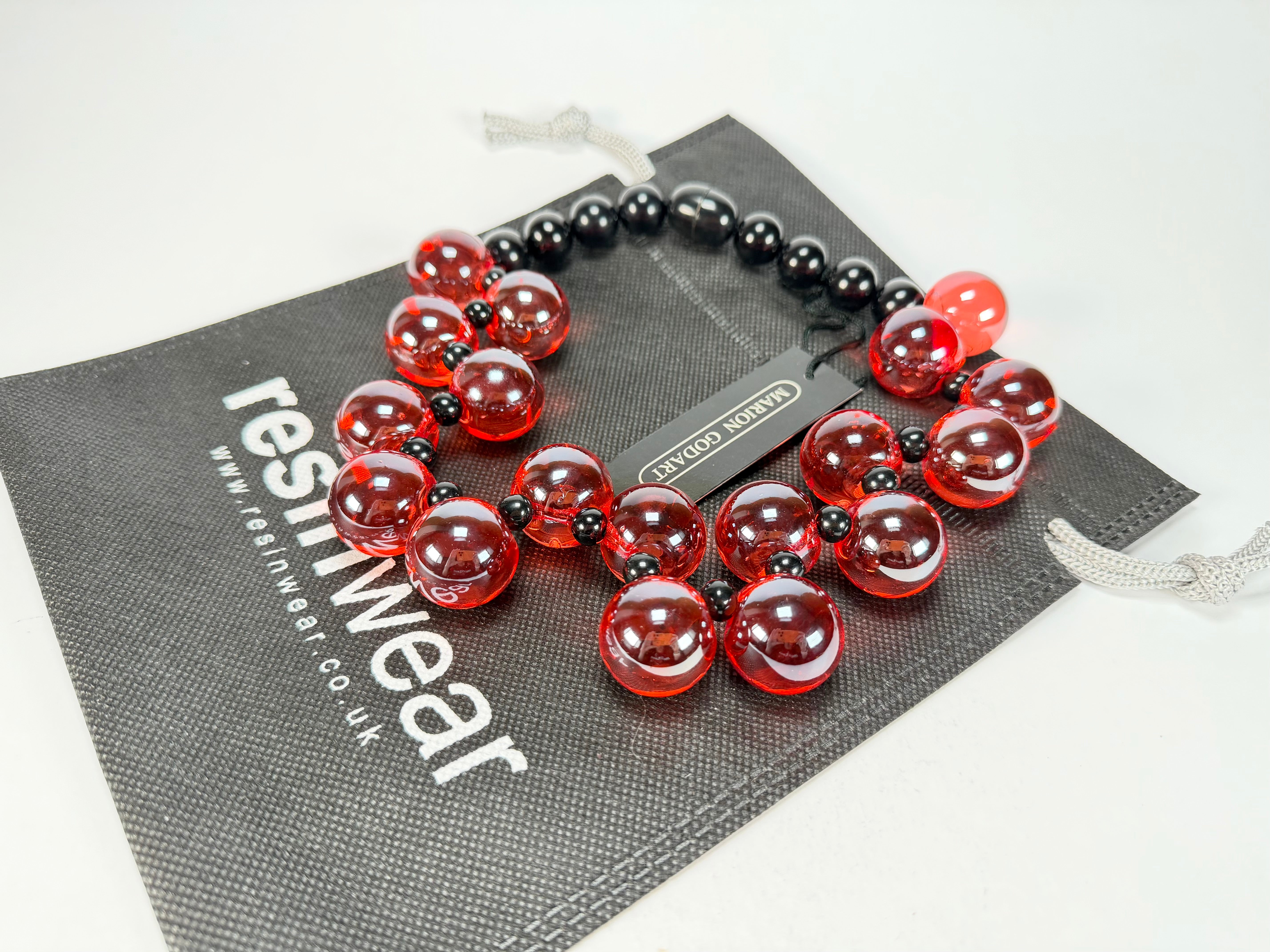Marion Godart - Grapes "Fruité" Red Transparent Resin Necklace