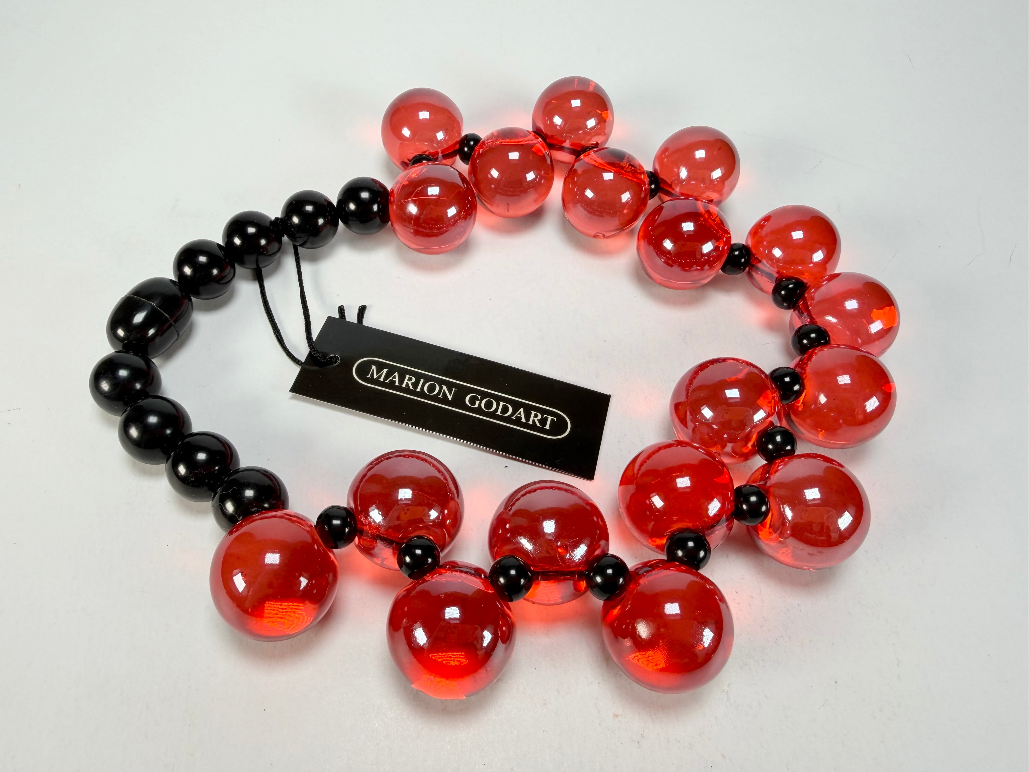 Marion Godart - Grapes "Fruité" Red Transparent Resin Necklace