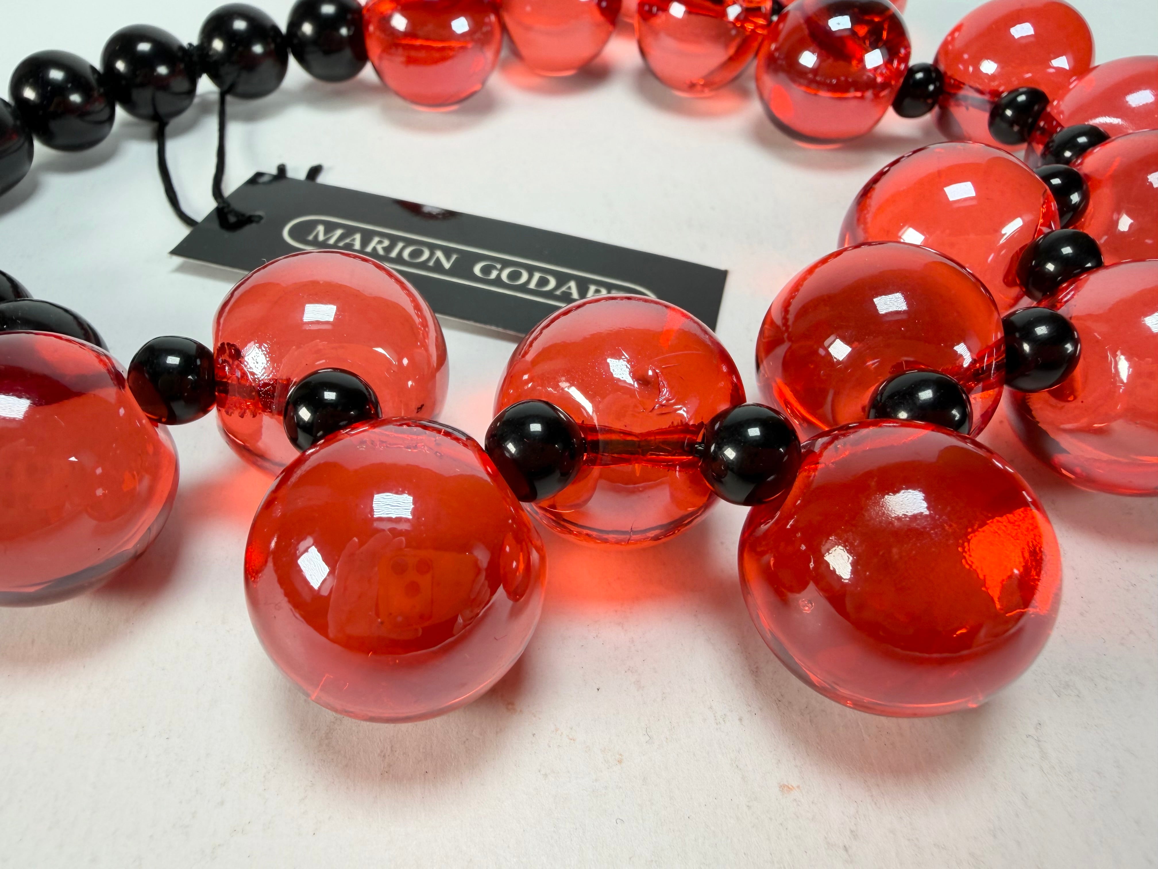 Marion Godart - Grapes "Fruité" Red Transparent Resin Necklace