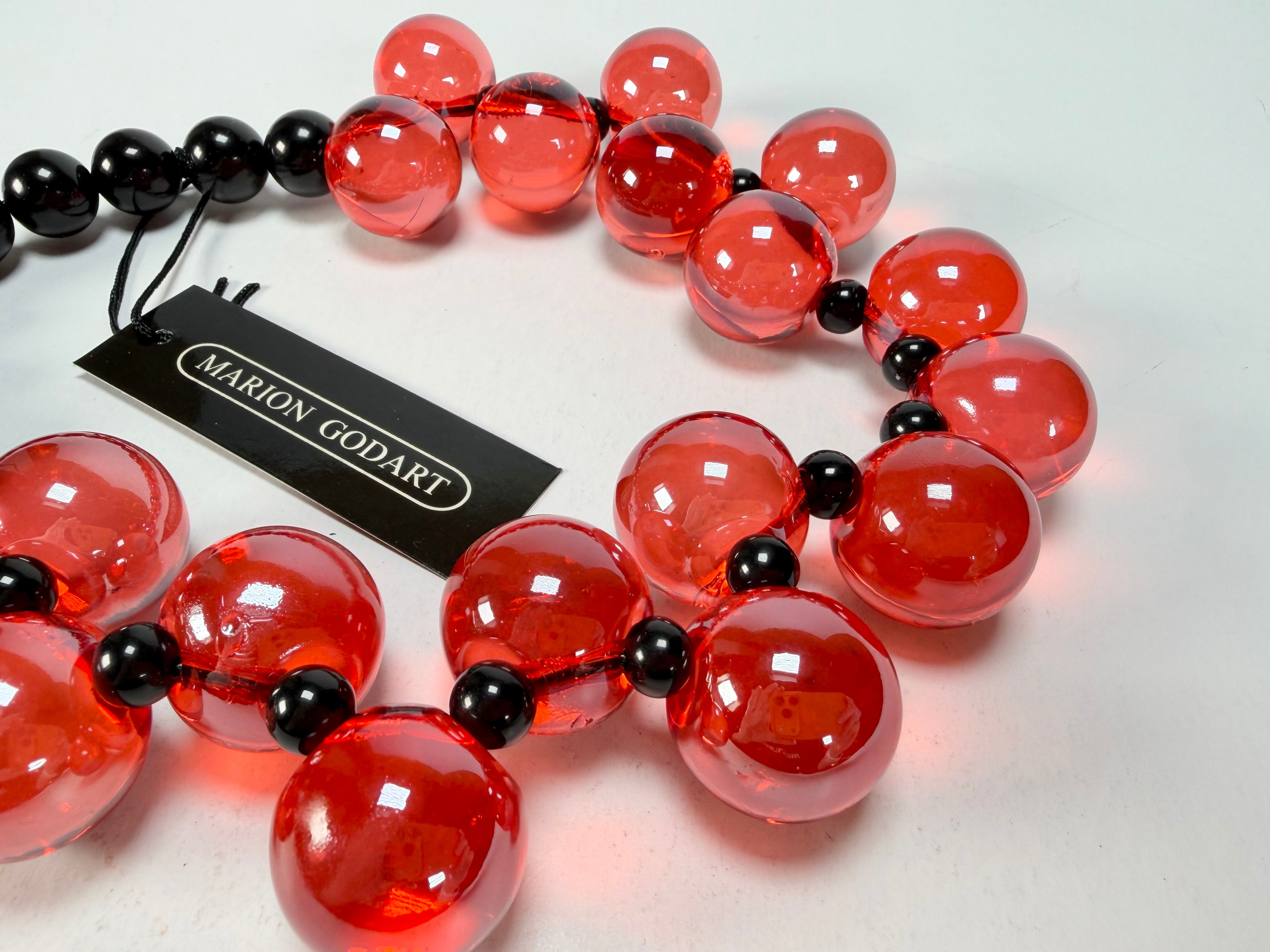 Marion Godart - Grapes "Fruité" Red Transparent Resin Necklace