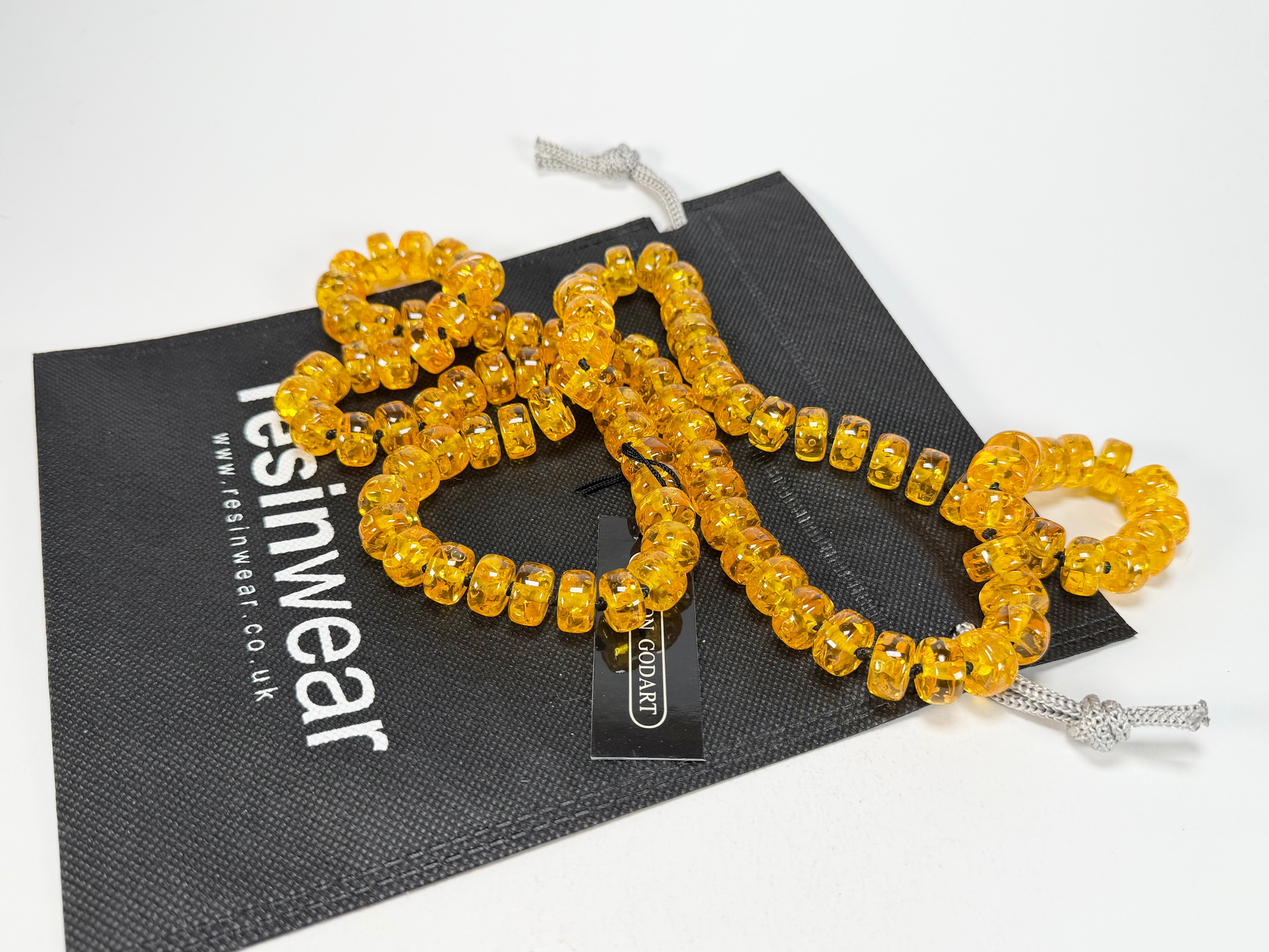 Marion Godart - Sparkle "Lingots D'or" Gold Effect Long 120cm Resin Necklace